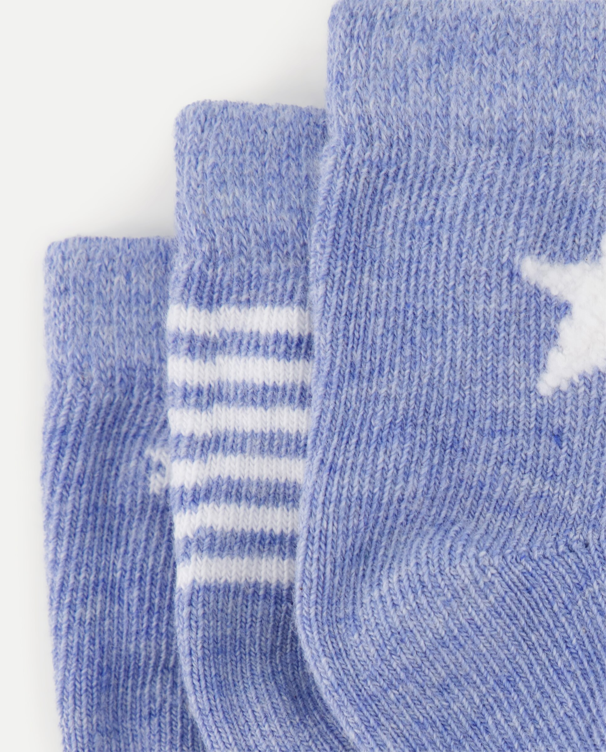 Pack de 3 calcetines cortos estampado fantasía de bebé - Cotton Juice - Azul marino Azul marino-2