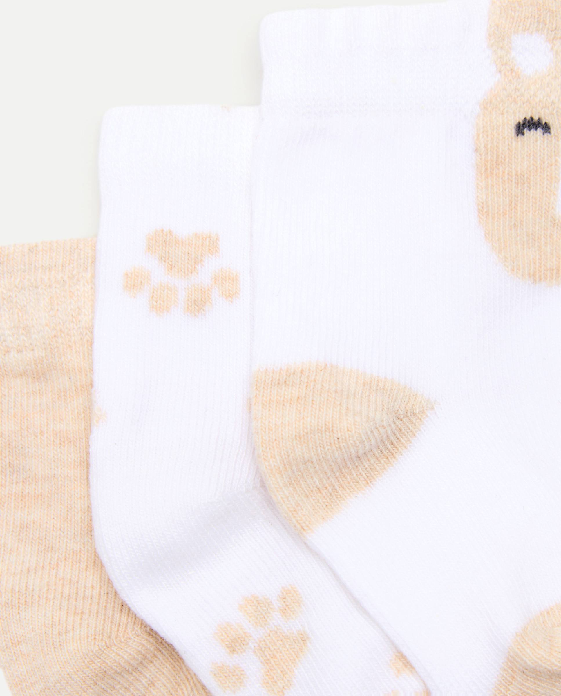 Pack de 3 calcetines cortos fantasía de bebé - Cotton Juice - Marrón Marrón-2