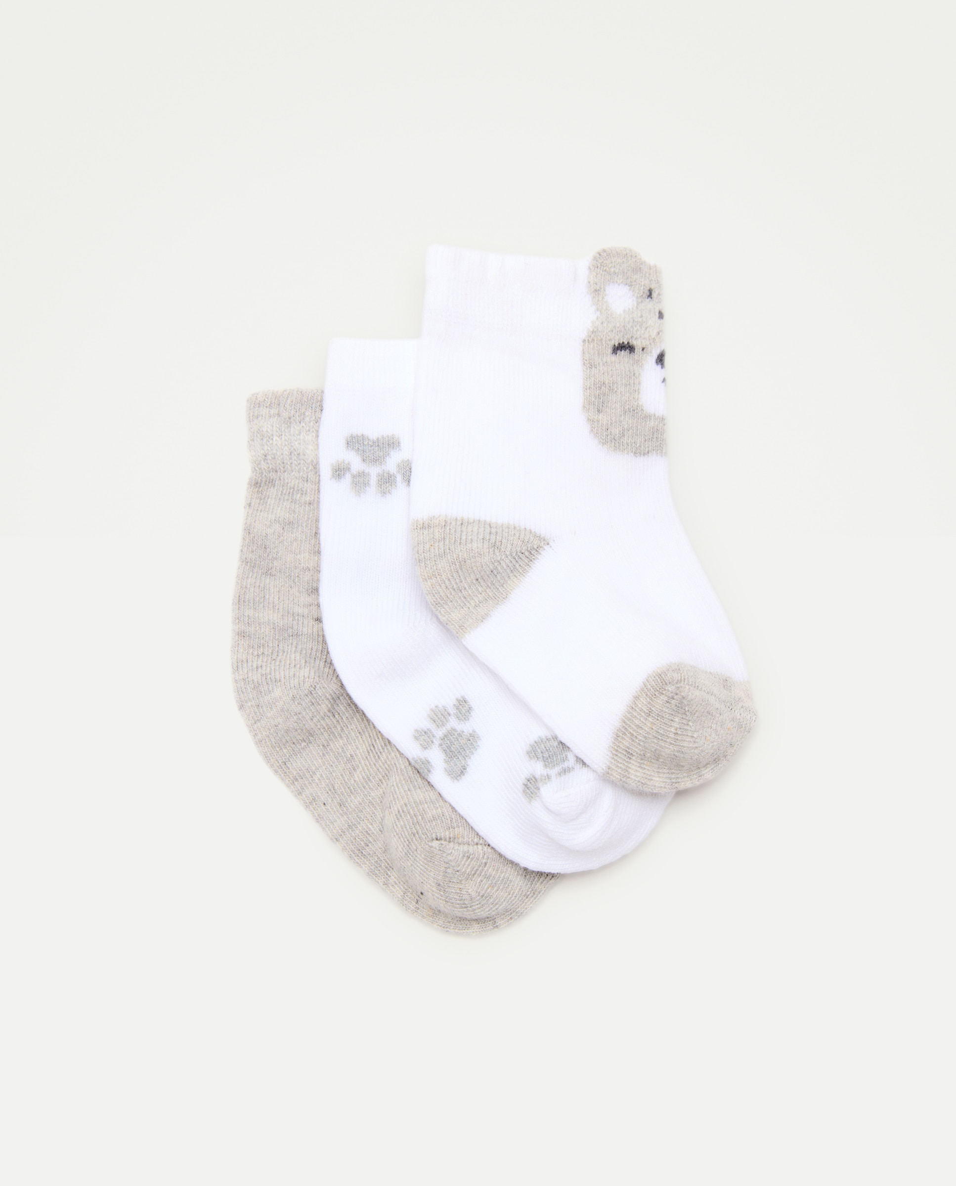 Pack de 3 calcetines cortos fantasía de bebé - Cotton Juice - Negro Negro-1