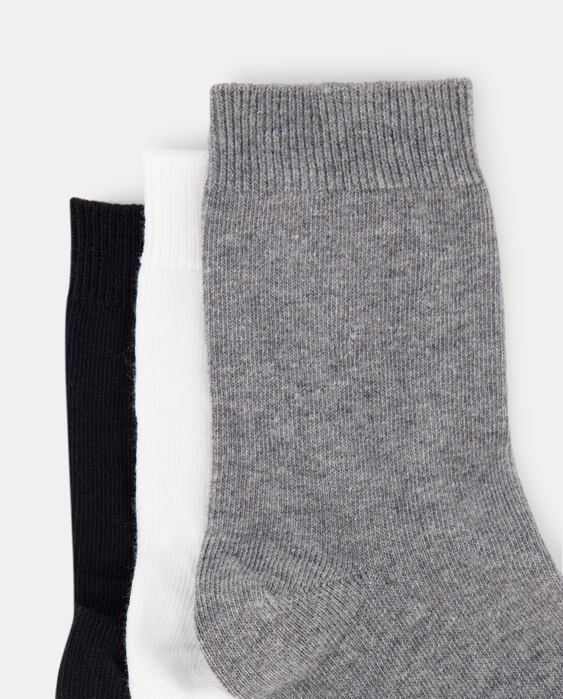 Pack de tres calcetines lisos de niña - Cotton Juice - Multicolor Multicolor-2