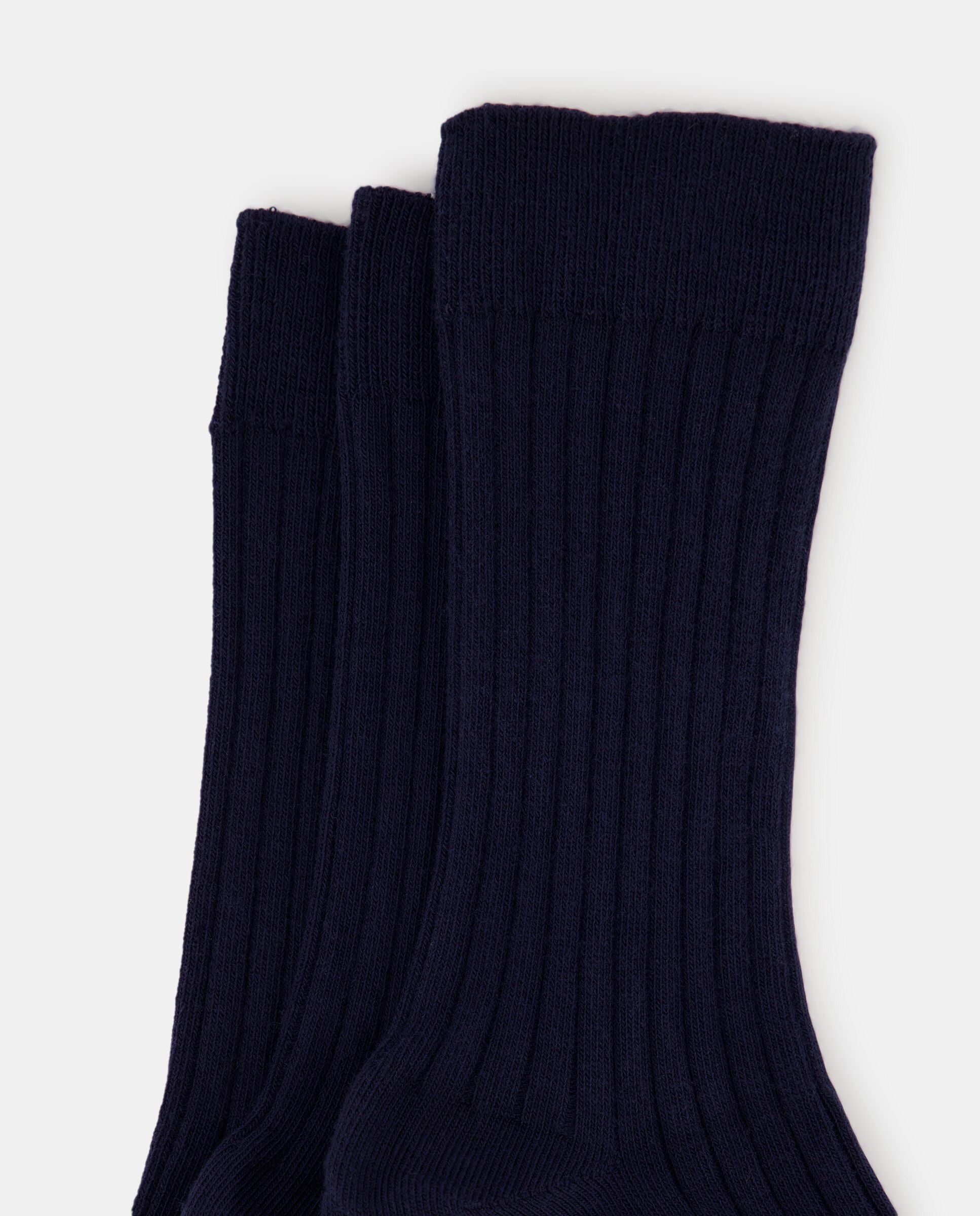 Pack de tres calcetines de canalé de niña - Cotton Juice - Azul marino Azul marino-2