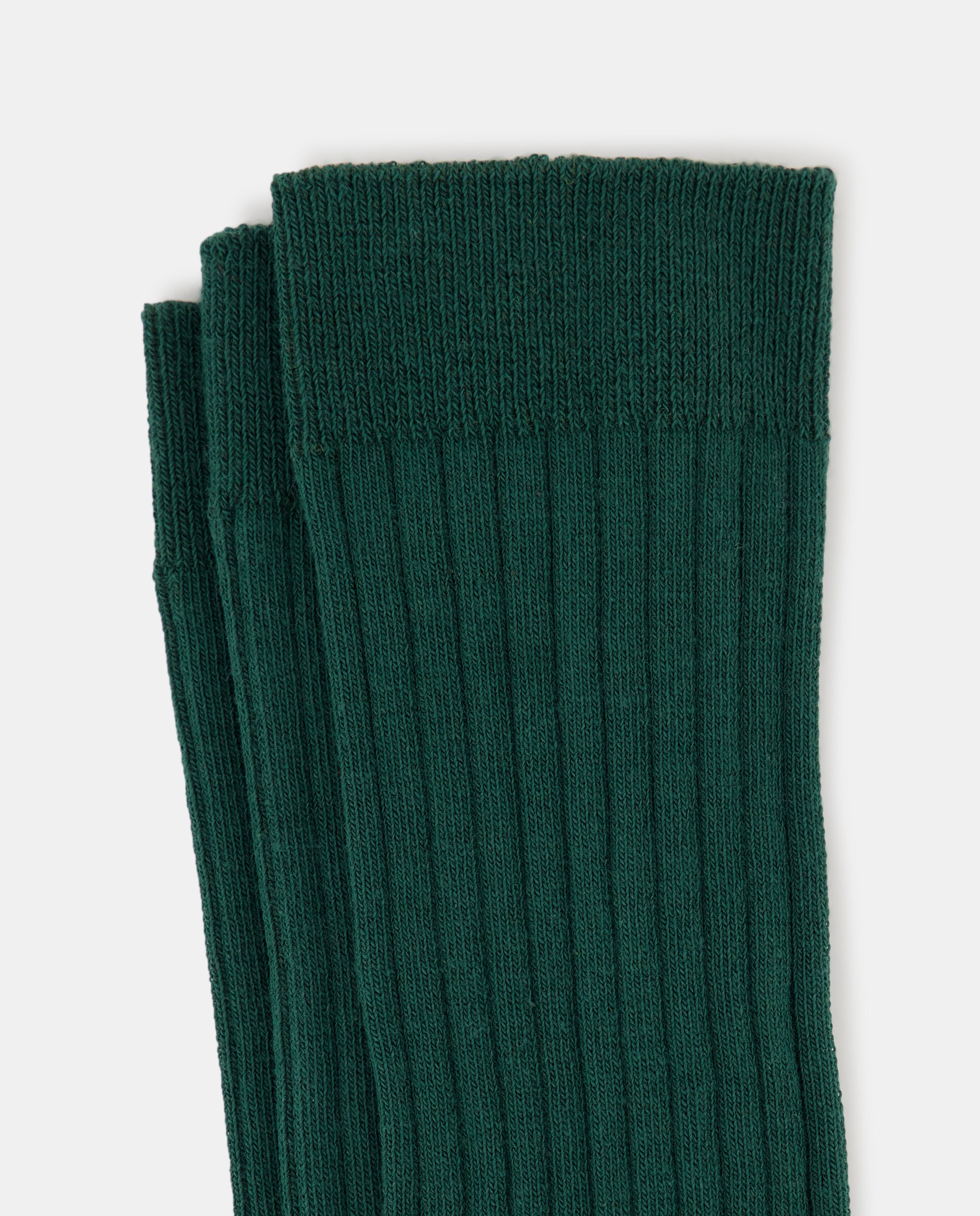 Pack de tres calcetines de canalé de niña - Cotton Juice - Verde Verde-2