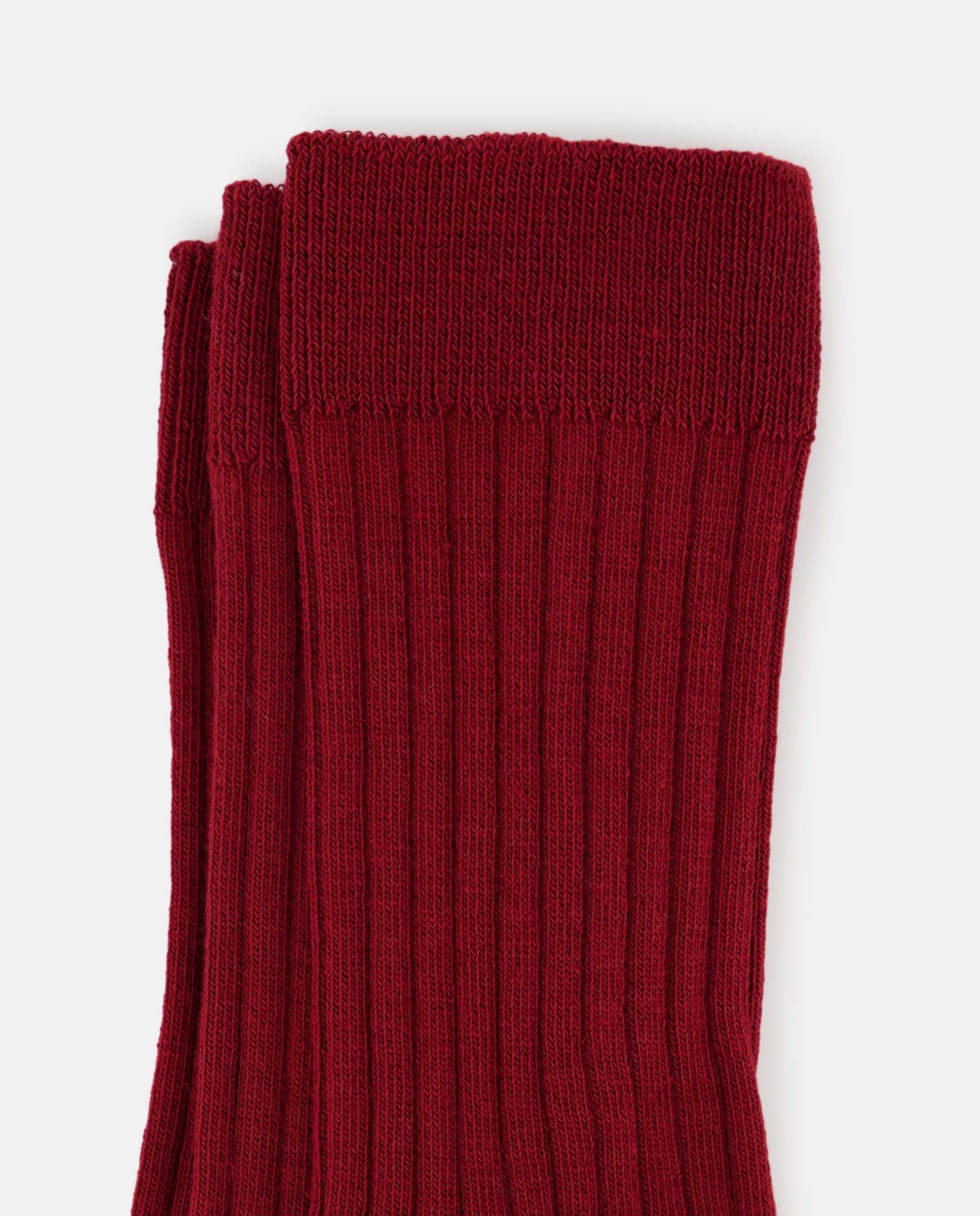 Pack de Três Meias Caneladas de Criança Cotton Juice Grená-2