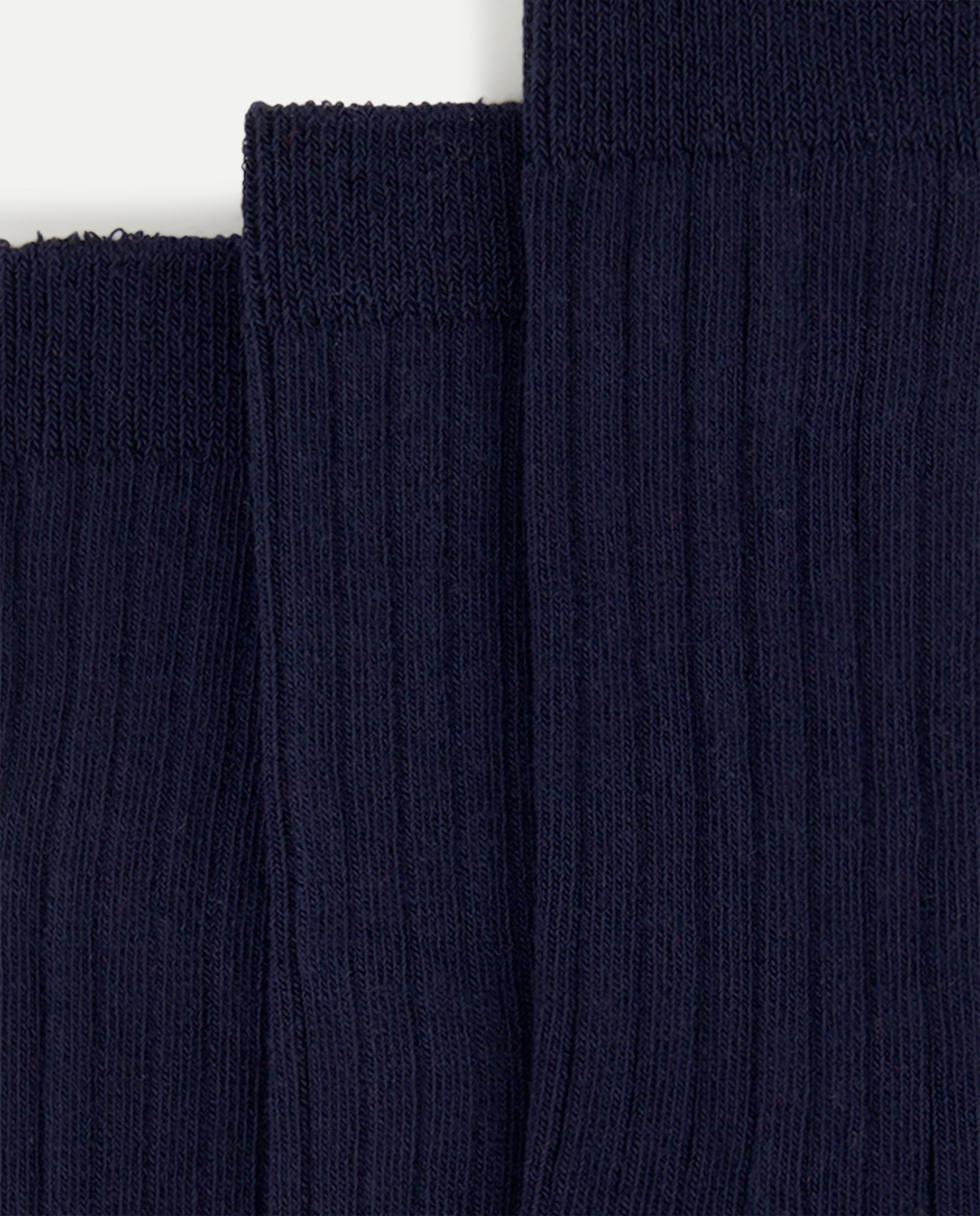 Pack 3 calcetines canalé de niña - Cotton Juice - Azul marino Azul marino-2