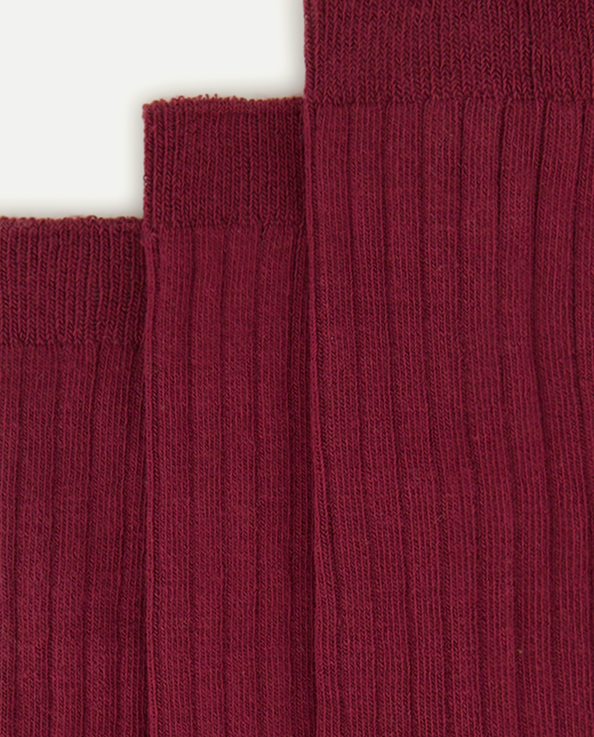 Pack de 3 Pares de Meias Caneladas Cotton Juice Bordeaux-2