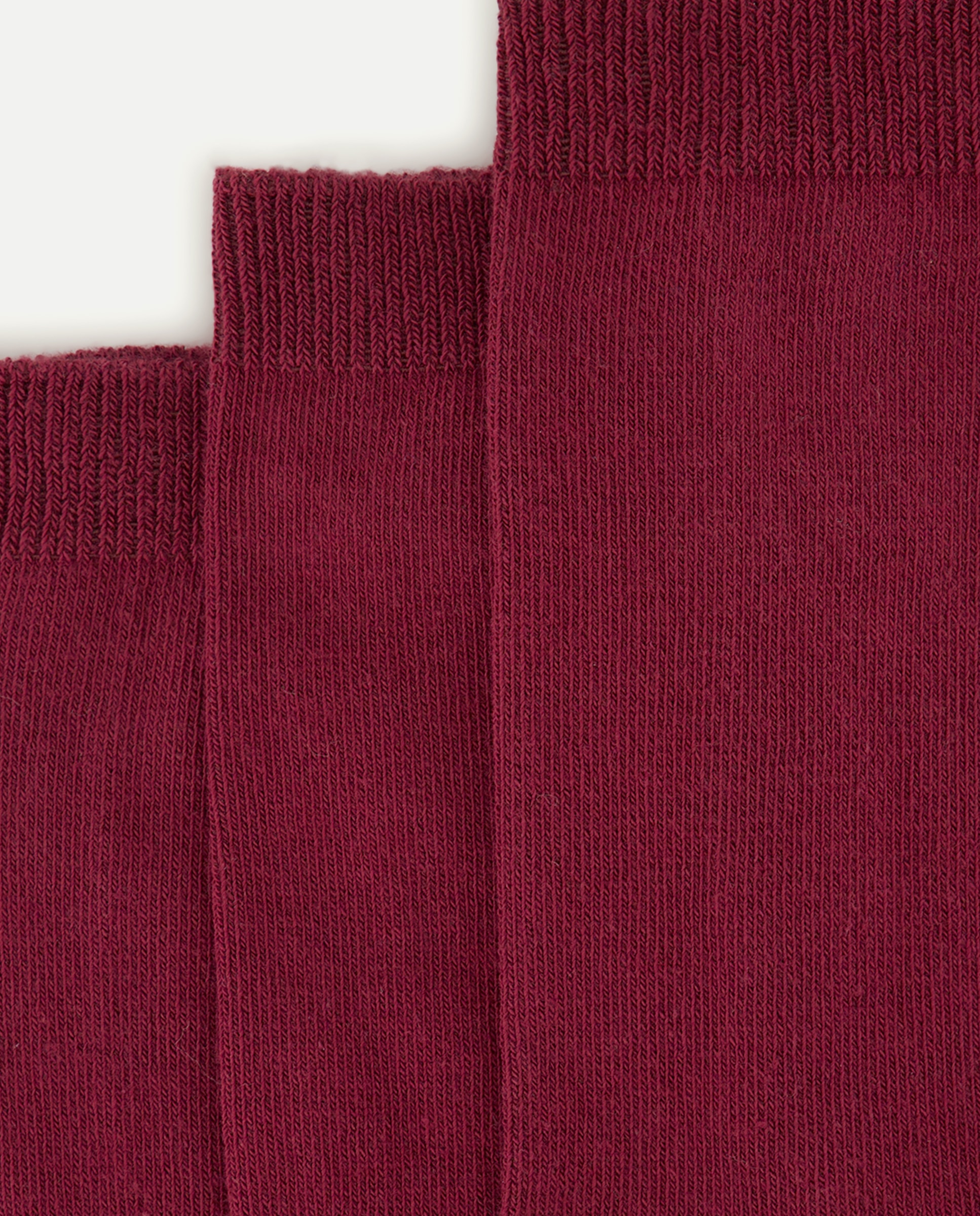 Pack 3 calcetines lisos de niña - Cotton Juice - Burdeos Burdeos-2