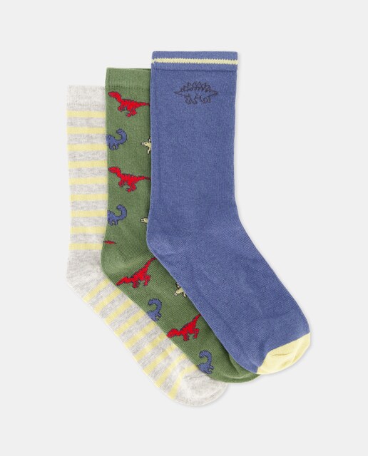 Imagem 0 de Pack de 3 Pares de Meias Curtas com Estampado de Fantasia