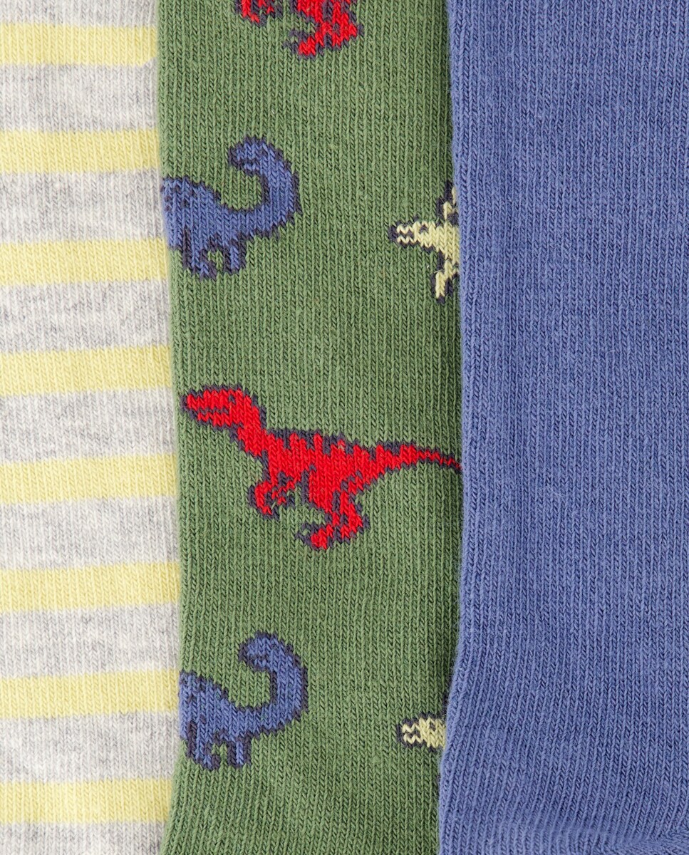 Pack de 3 Pares de Meias Curtas com Estampado de Fantasia Multicolor-2