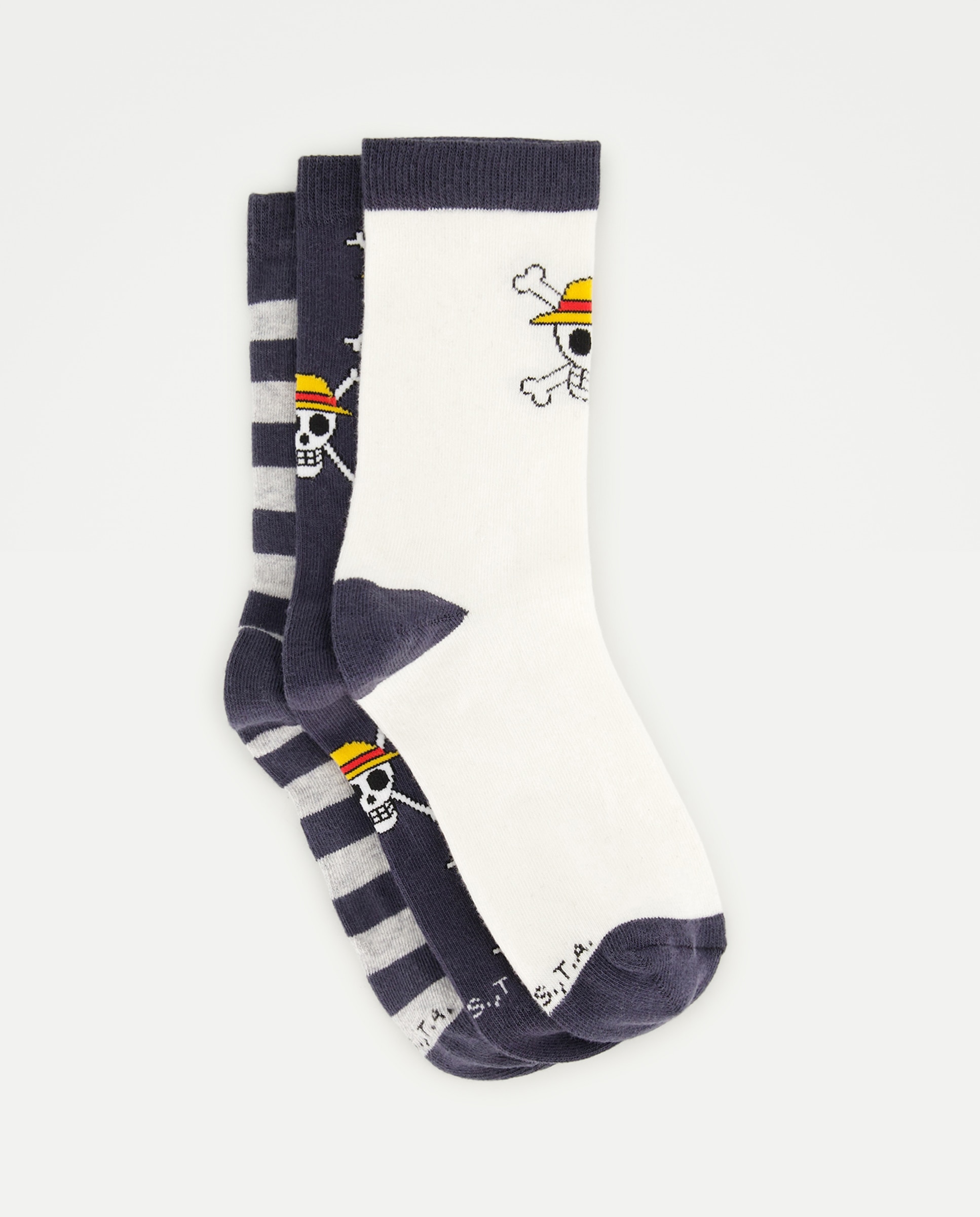 Pack de 3 Pares de Meias One Piece Multicolor-1