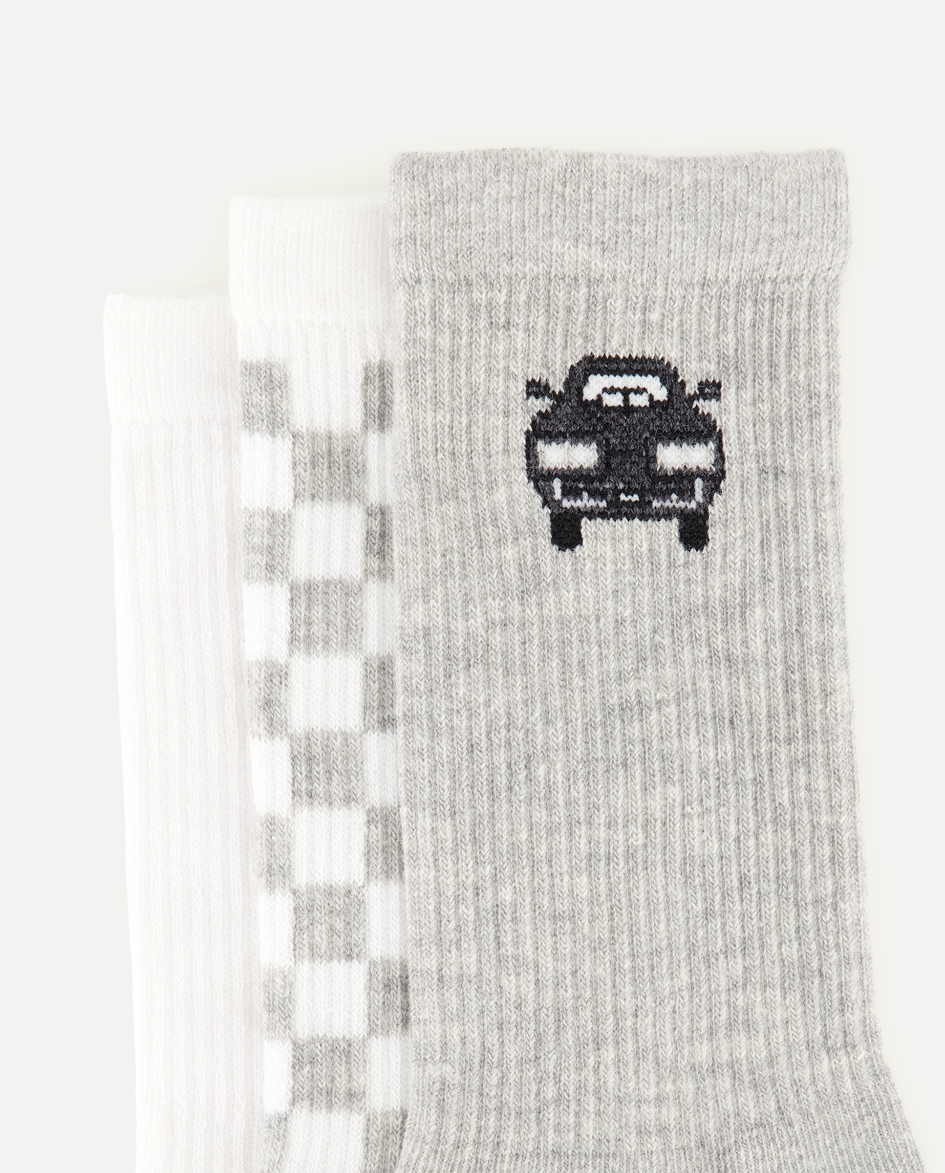 Imagen 2 de Pack 3 calcetines cortos de niño - Cotton Juice - Negro Negro