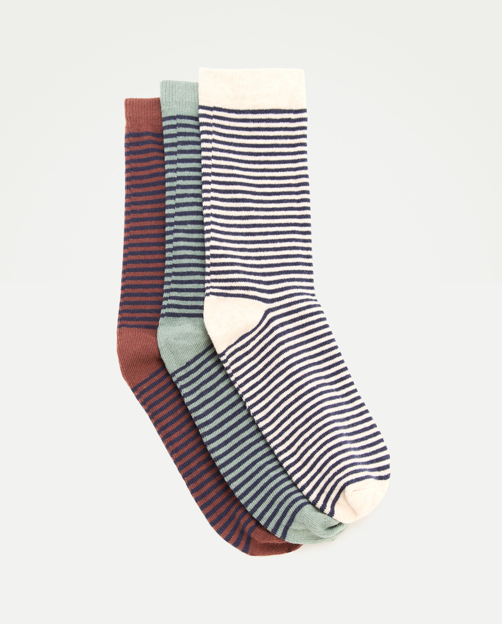 Pack de 3 calcetines cortos rayas de niño - Cotton Juice - Multicolor Multicolor-1