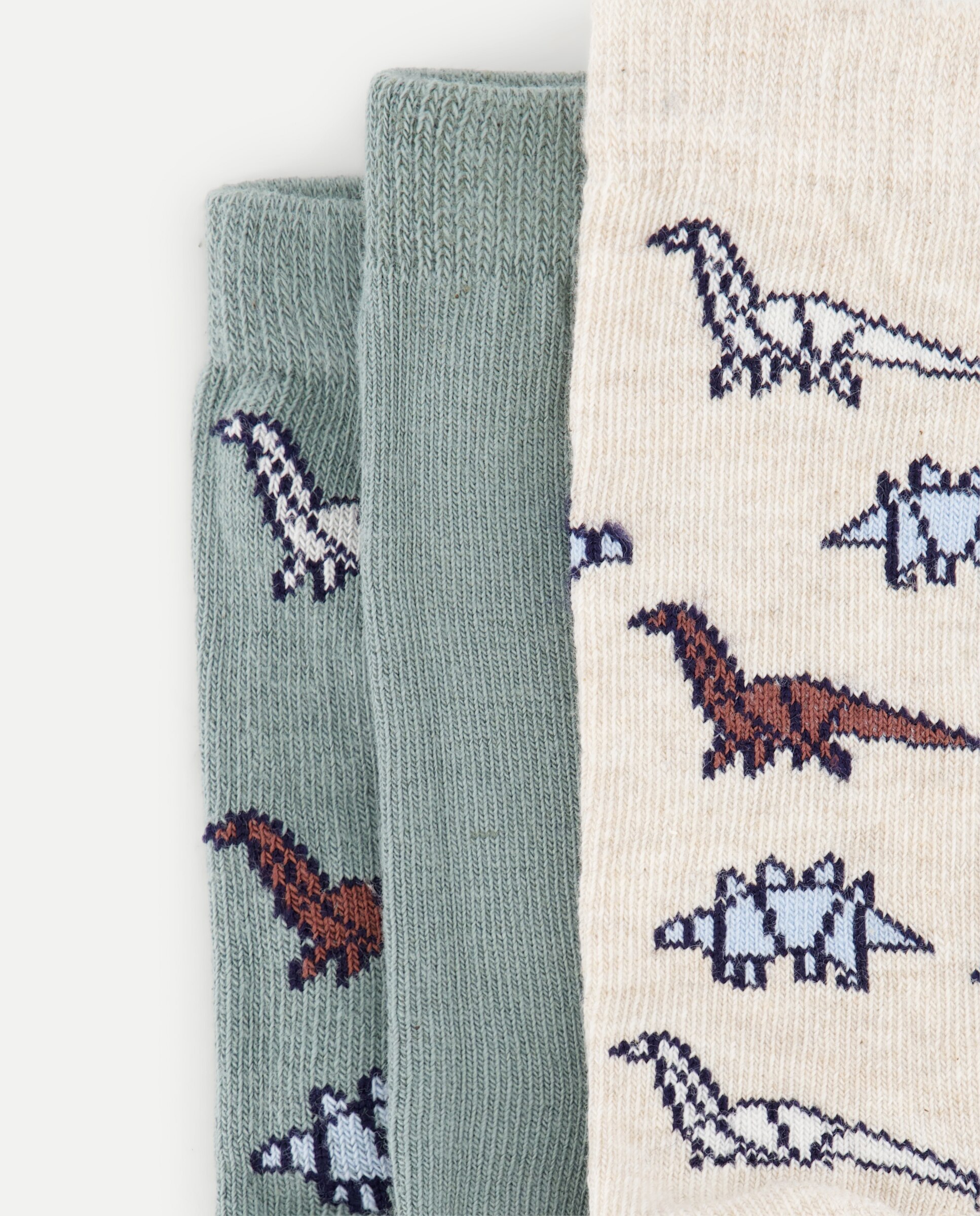 Pack de 3 Pares de Meias Curtas com Estampado de Fantasia de Criança Verde-2