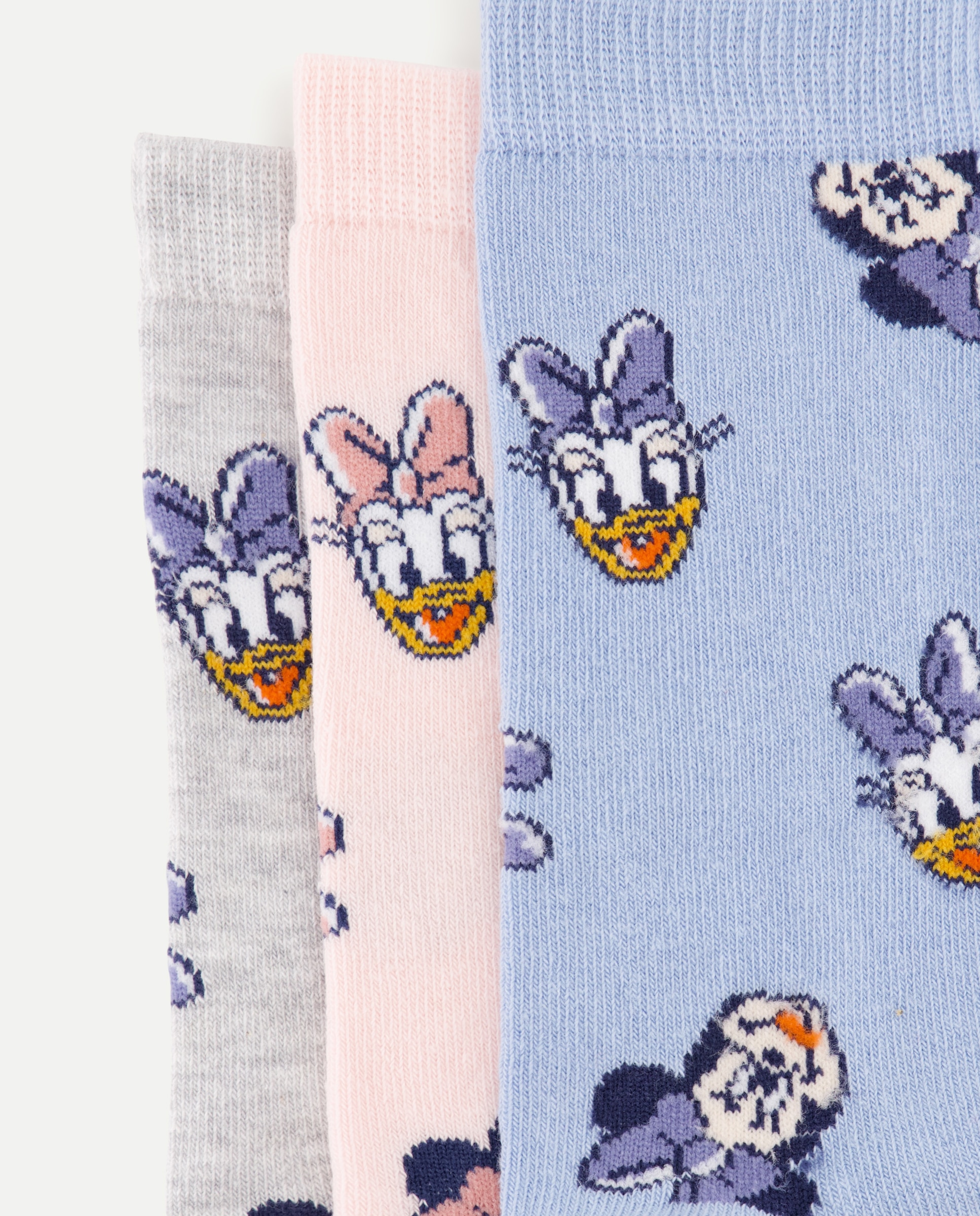 Pack de 3 Pares de Meias Curtas com Fantasia Minnie e Daisy Cotton Juice Multicolor-2