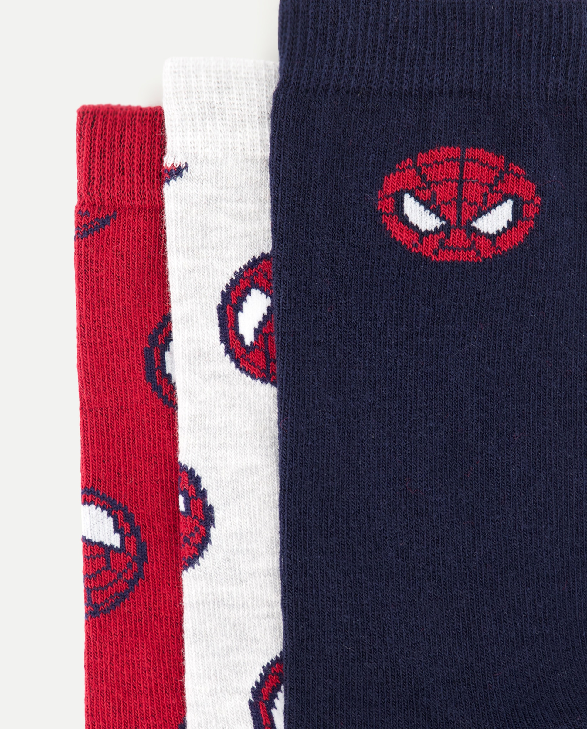 Pack de 3 Pares de Meias Curtas com Fantasia Homem-Aranha Cotton Juice Multicolor-2