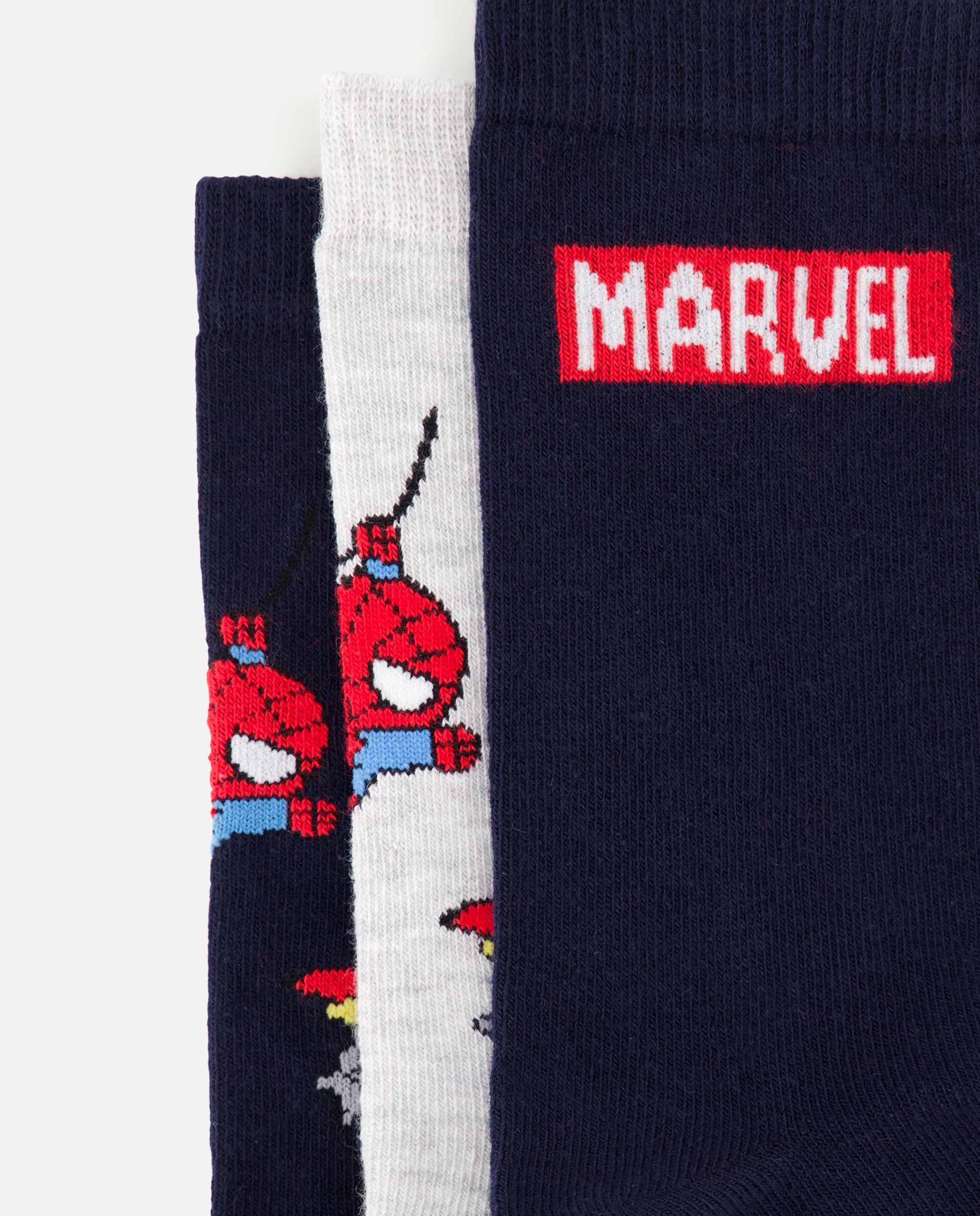 Pack de 3 Pares de Meias Curtas com Fantasia Os Vingadores Kawai Cotton Juice Azul-marinho-2