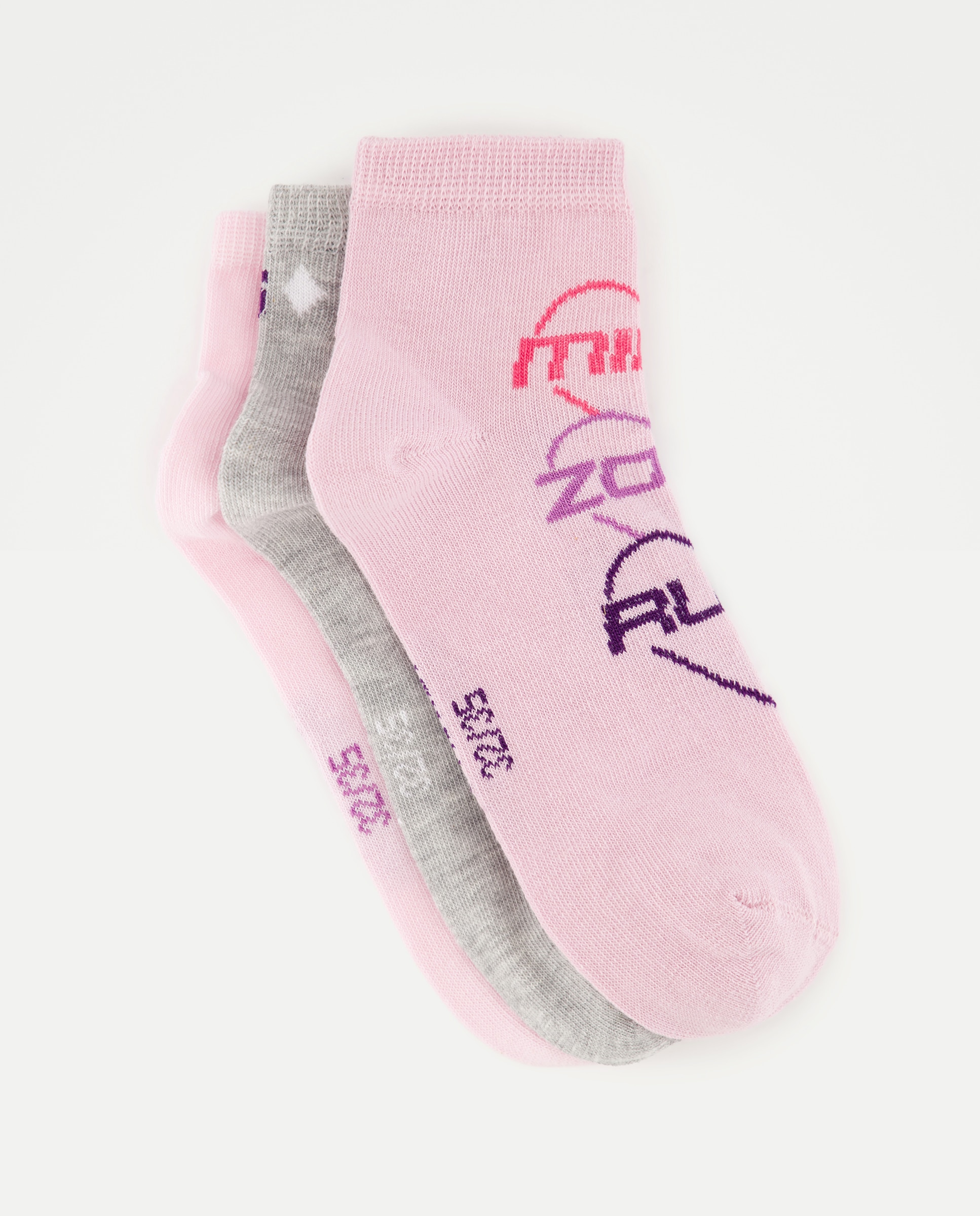 Imagem 0 de Pack de 3 Pares de Meias pelo Tornozelo K-Pop - Multicolor