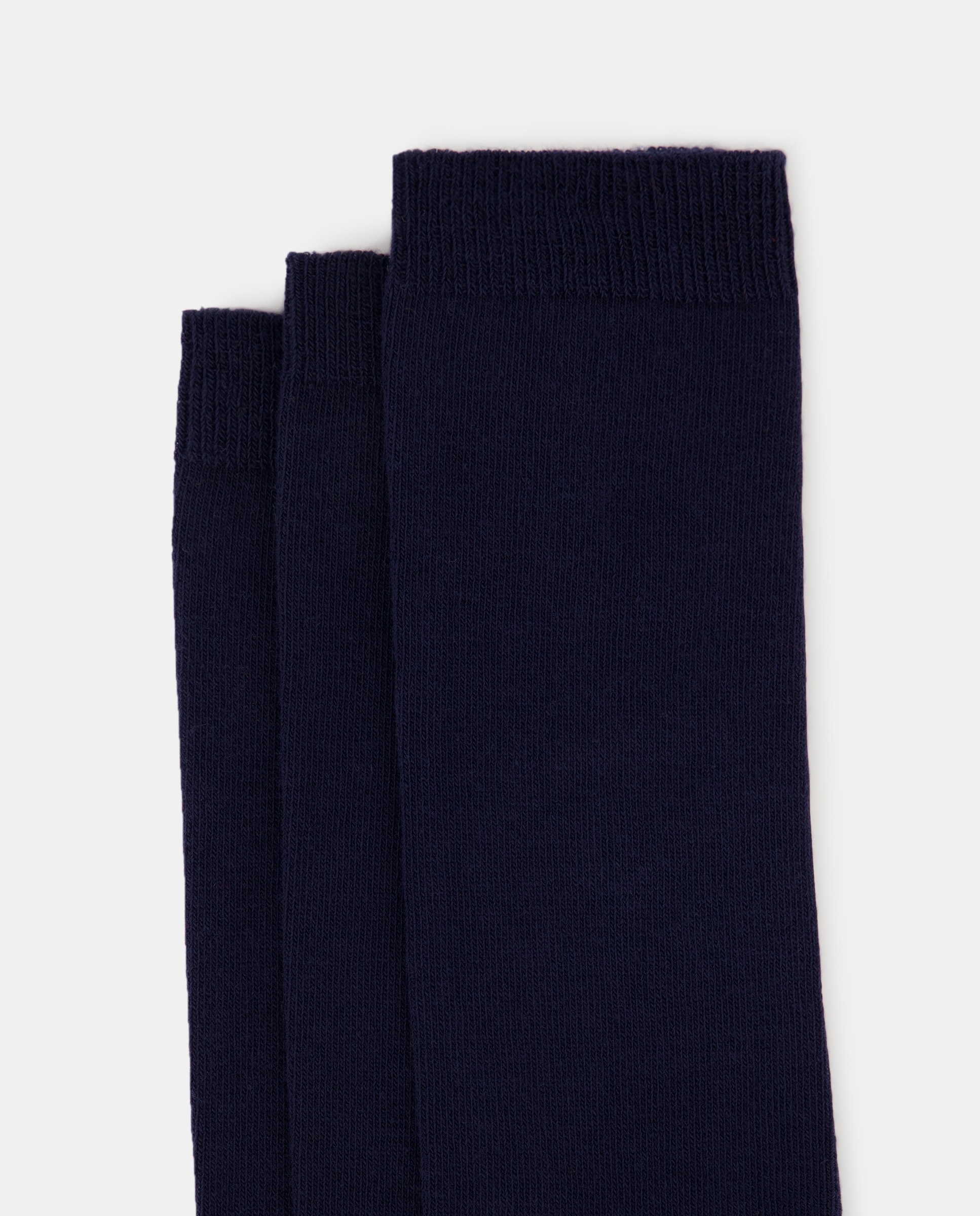 Pack de tres calcetines altos de niña - Cotton Juice - Azul marino Azul marino-2