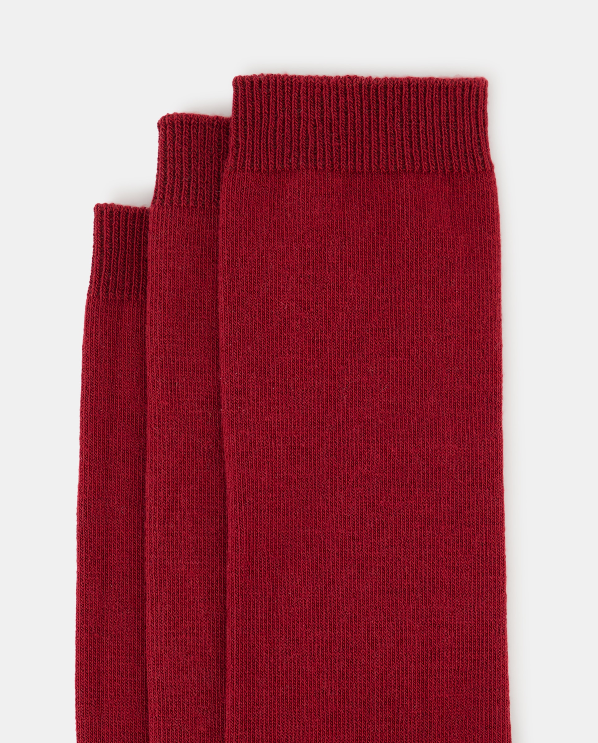 Pack de tres calcetines altos de niña - Cotton Juice - Granate Granate-2
