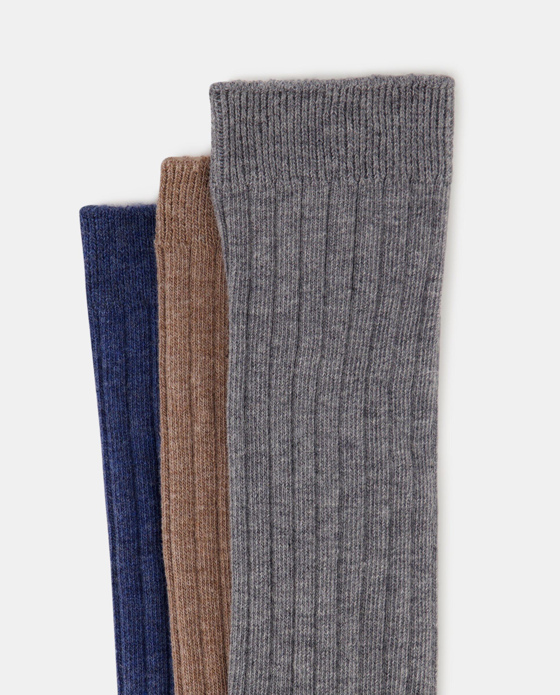 Pack de tres calcetines altos de canalé de niña - Cotton Juice - Multicolor Multicolor-2