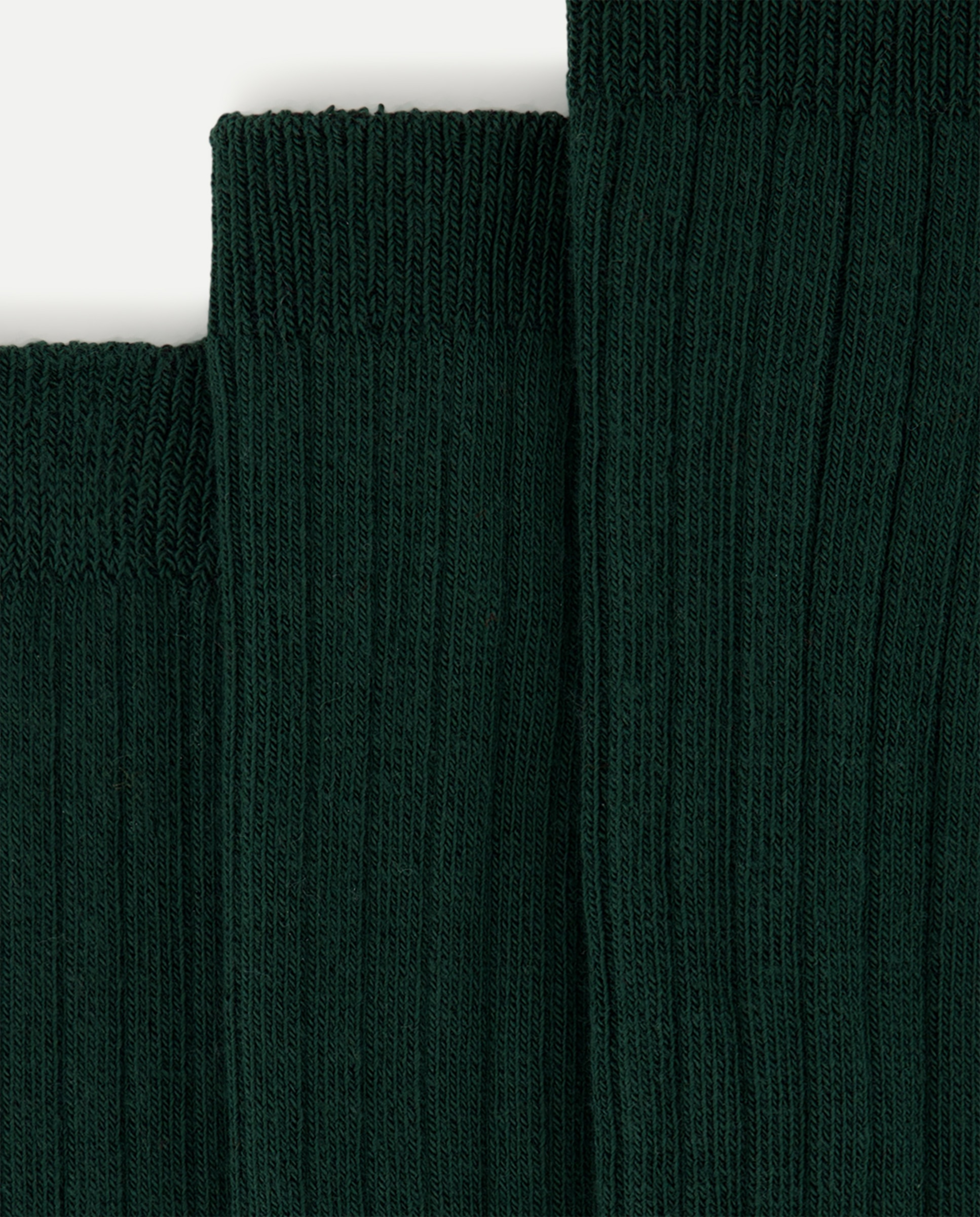 Pack 3 calcetines altos canalé de niño - Cotton Juice - Verde Verde-2