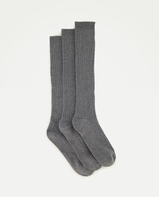 Imagen 0 de Pack 3 calcetines altos canalé de niño