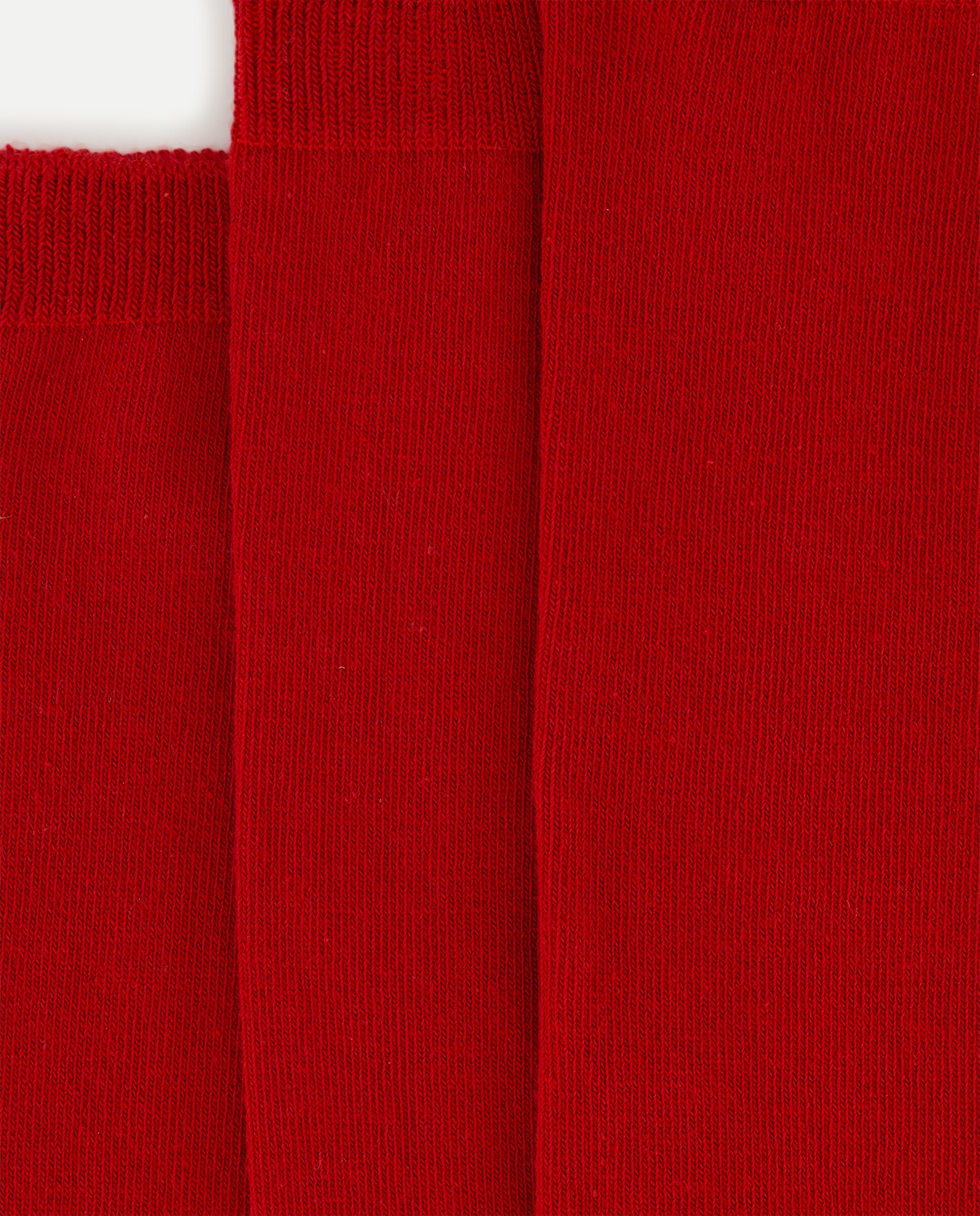 Pack de 3 Pares de Meias Altas Lisas Cotton Juice 600 Vermelho-2