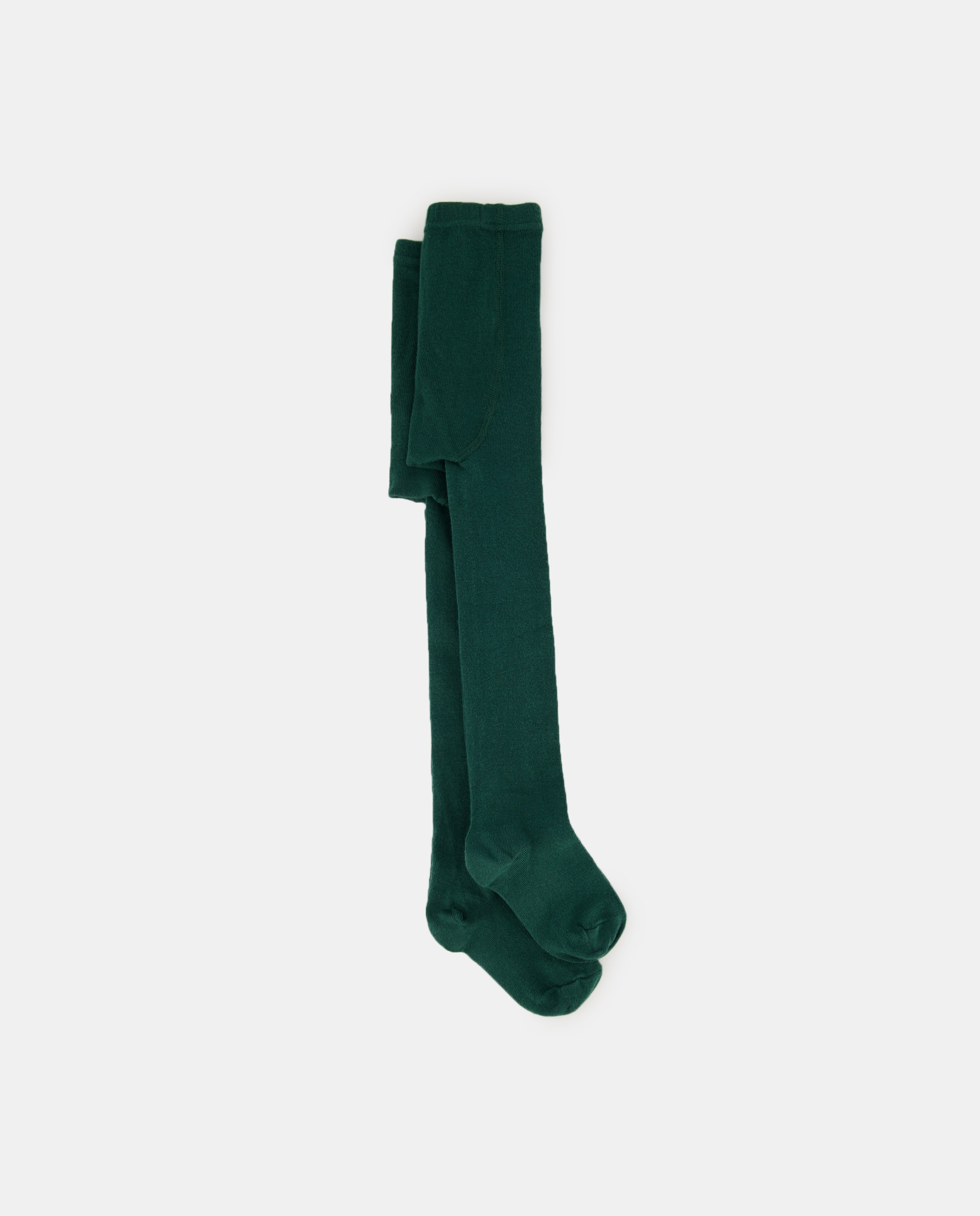 Pack de dos leotardos de niña en color liso - Cotton Juice - Verde Verde-1