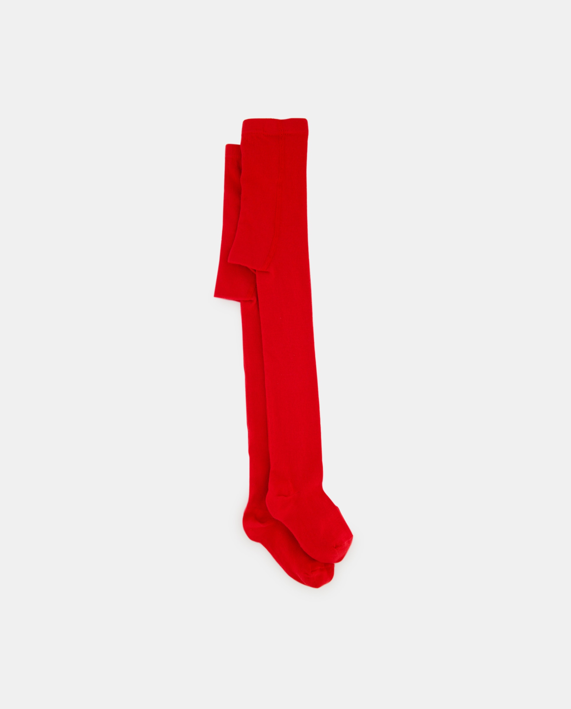 Pack de dos leotardos de niña en color liso - Cotton Juice - Rojo Rojo-1