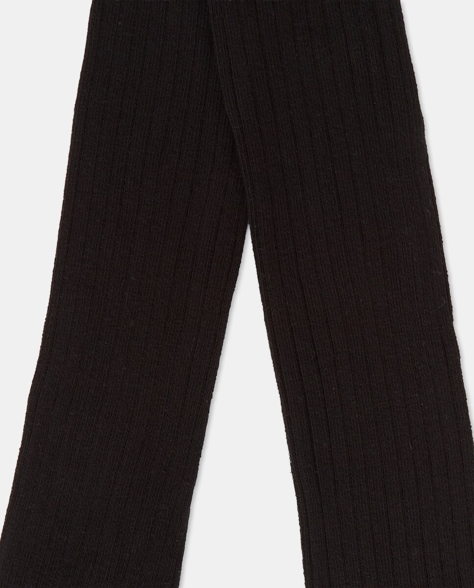 Collants Básicos Canelados Preto-2