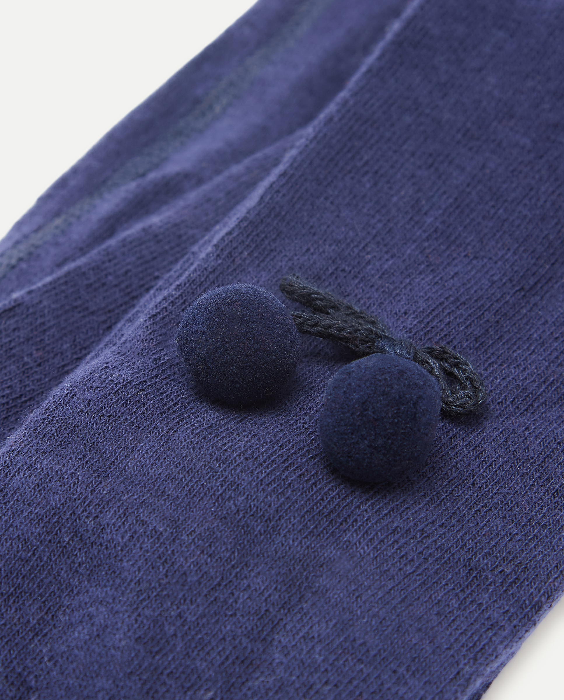 Collants Lisos com Pompons Azul-marinho-2