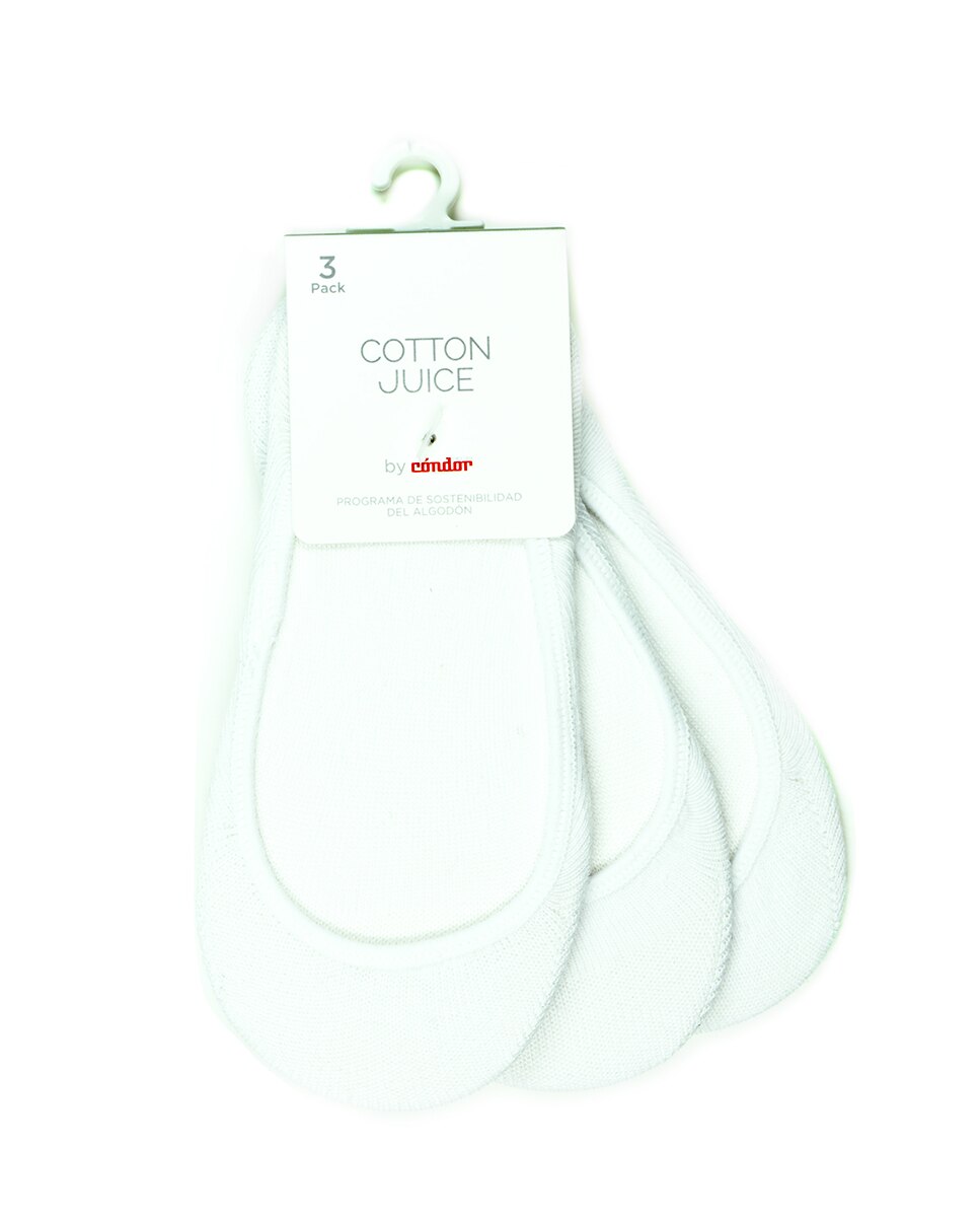 Pack de tres pinkies en color liso - Cotton Juice - Blanco Blanco-2