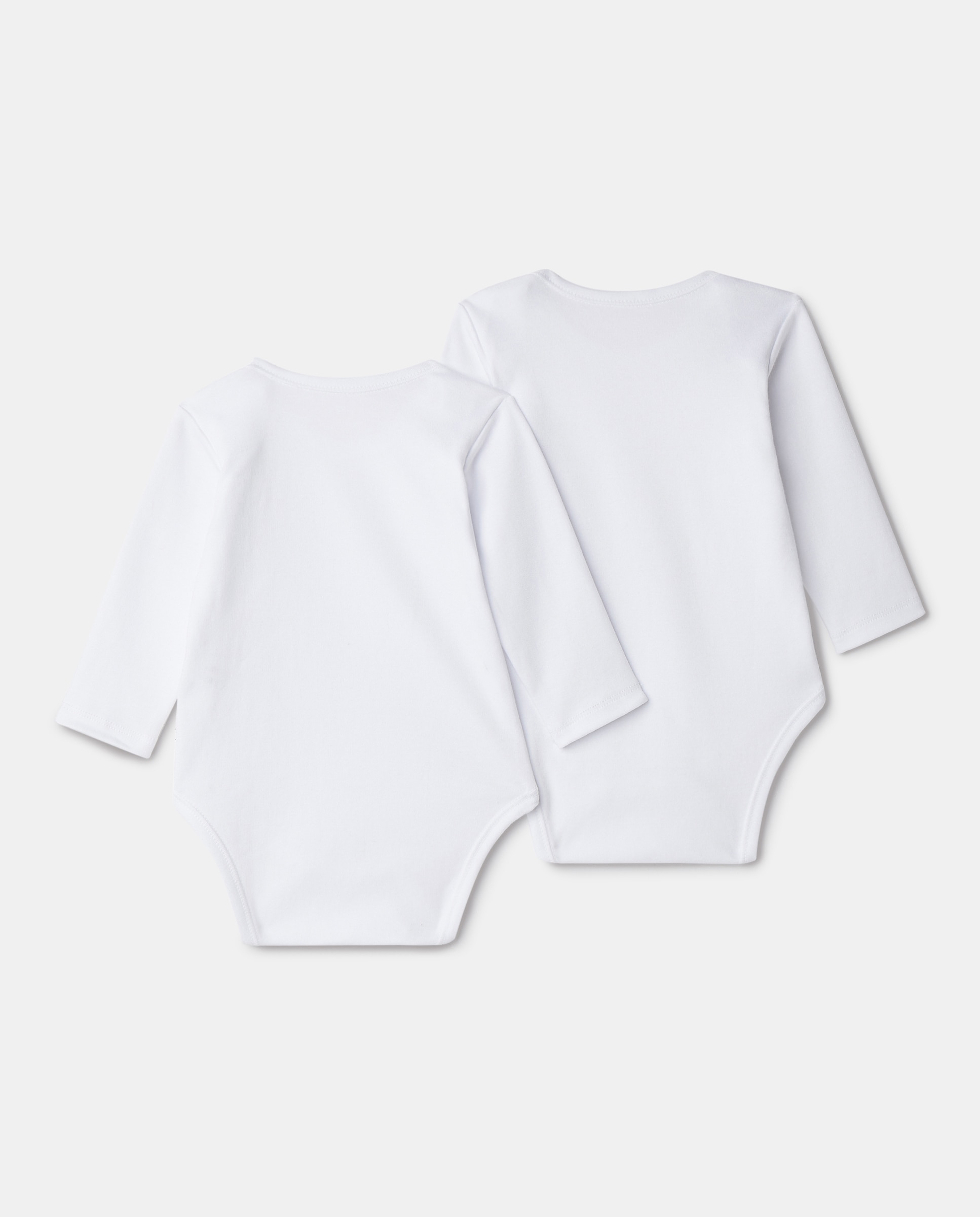 Pack de 2 Bodies de Bebé com Manga Comprida Cotton Juice Branco-2