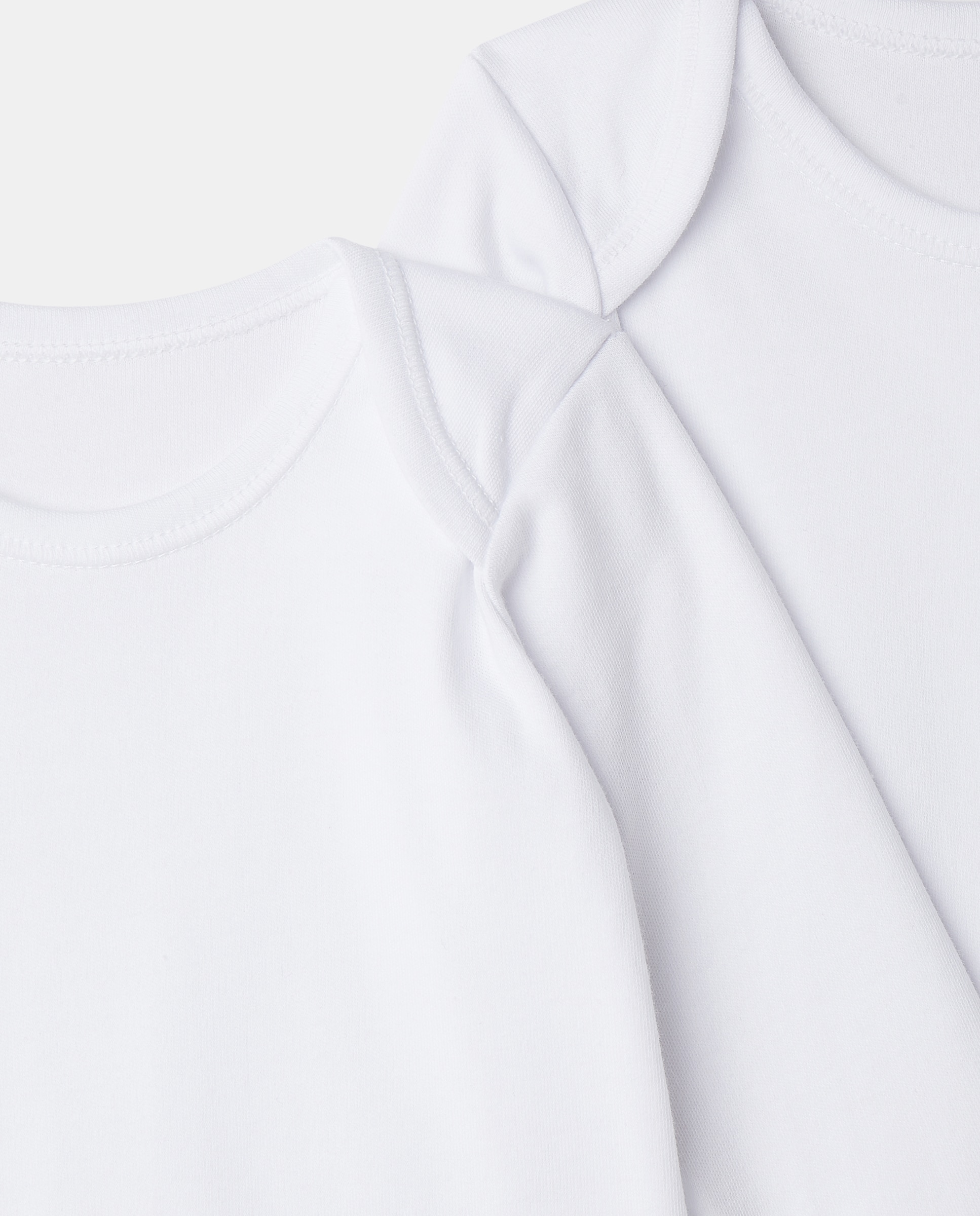 Pack de 2 Bodies de Bebé com Manga Comprida Cotton Juice Branco-3