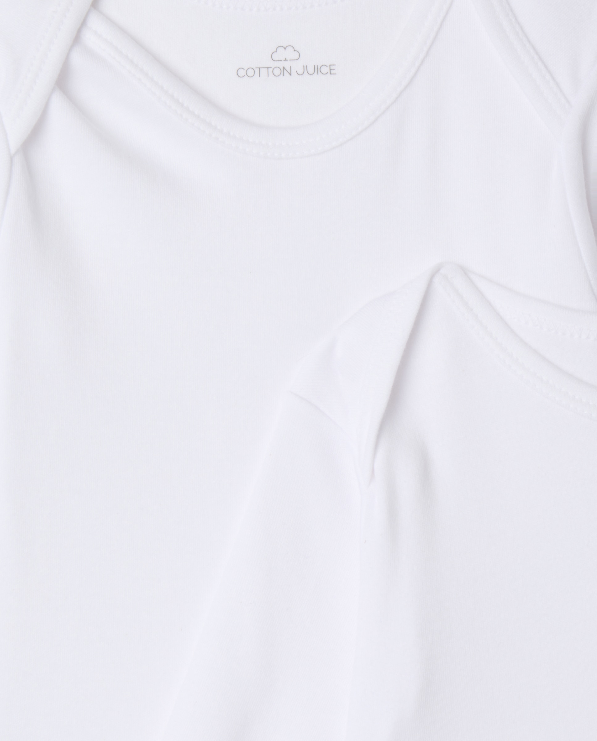 Pack de 2 Bodies Americanos de Bebé com Manga Comprida Cotton Juice Branco-3