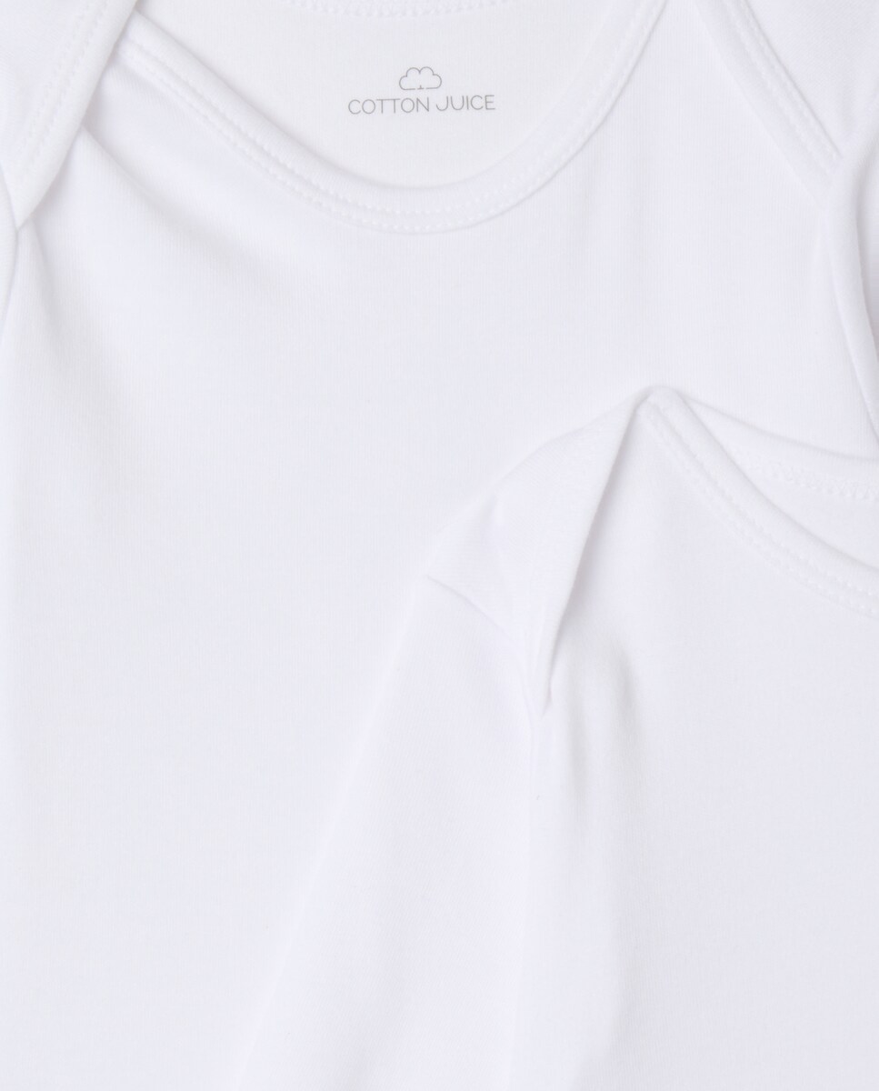 Pack de 2 Bodies Americanos de Bebé com Manga Comprida Branco-3