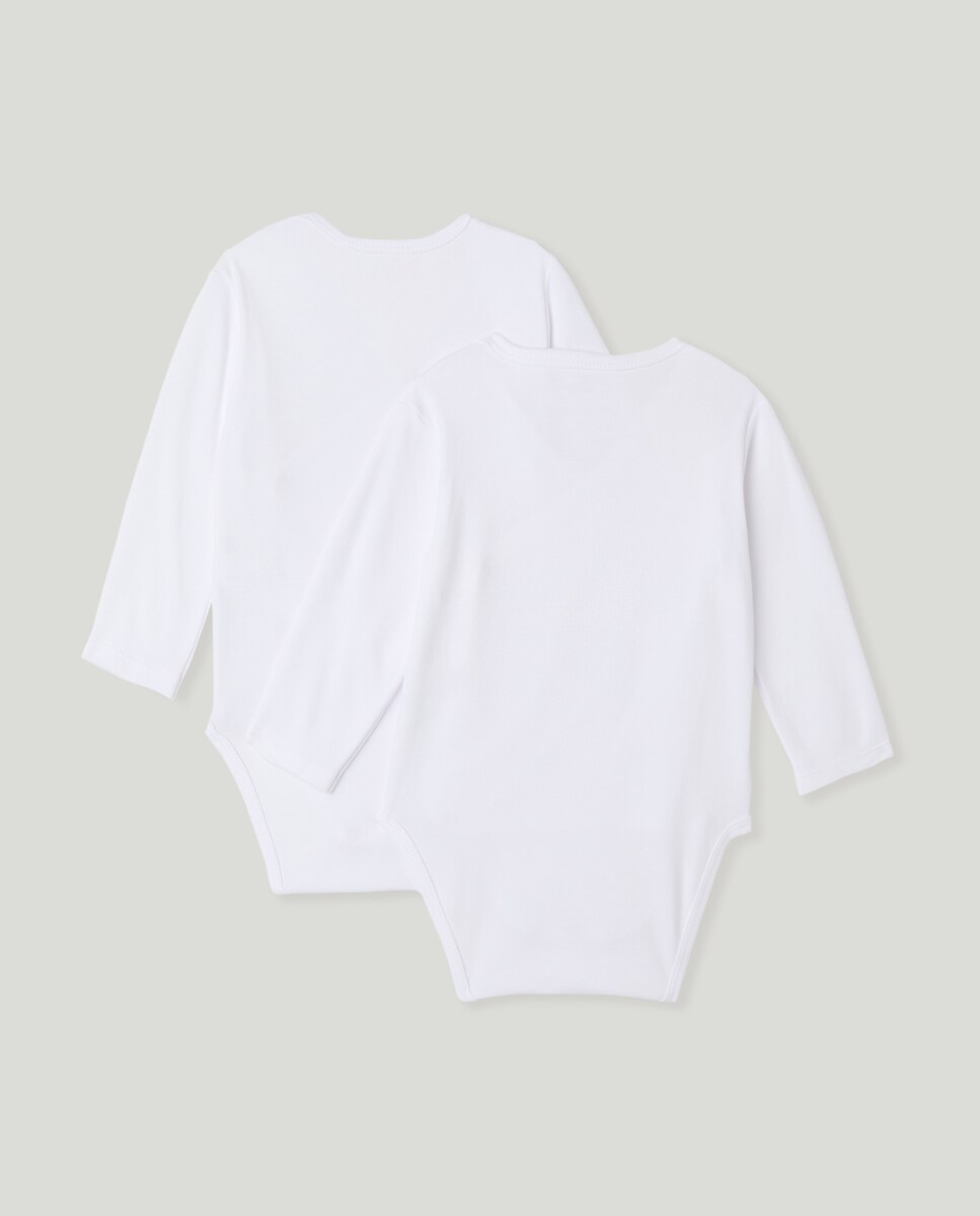Pack de 2 Bodies de Natal de Bebé com Manga Comprida Branco-2