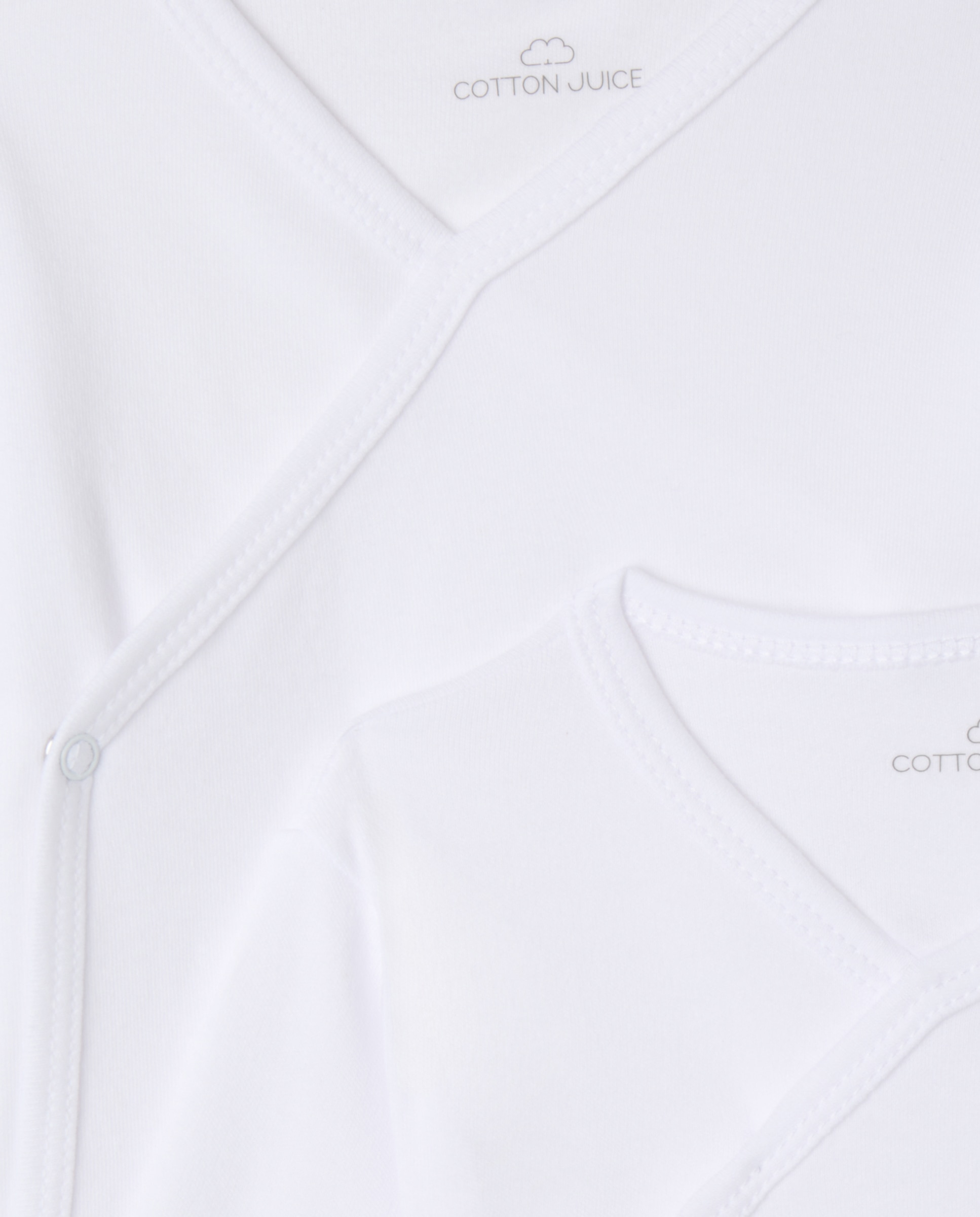 Pack de 2 Bodies de Natal de Bebé com Manga Comprida Branco-3