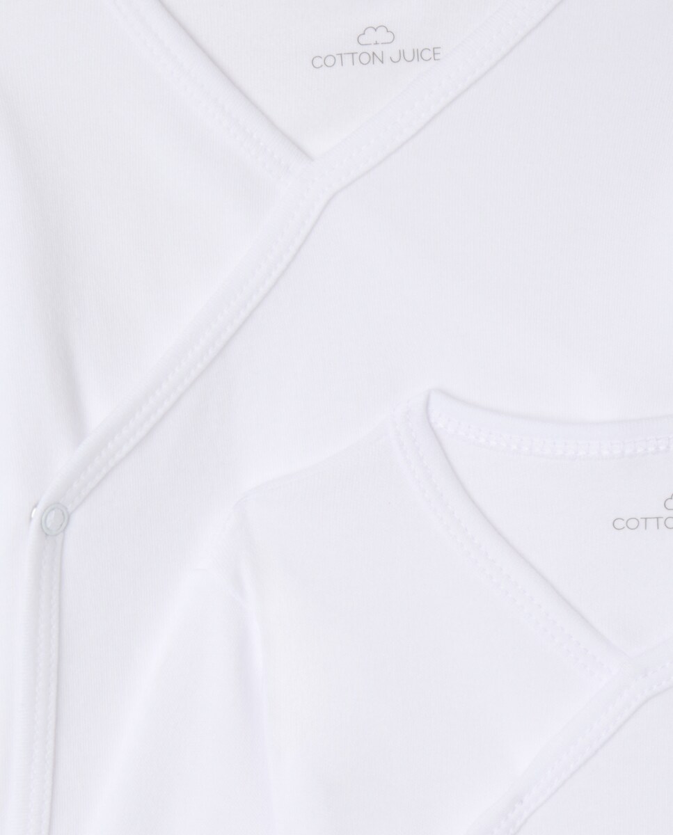 Pack de 2 Bodies de Natal de Bebé com Manga Comprida Branco-3