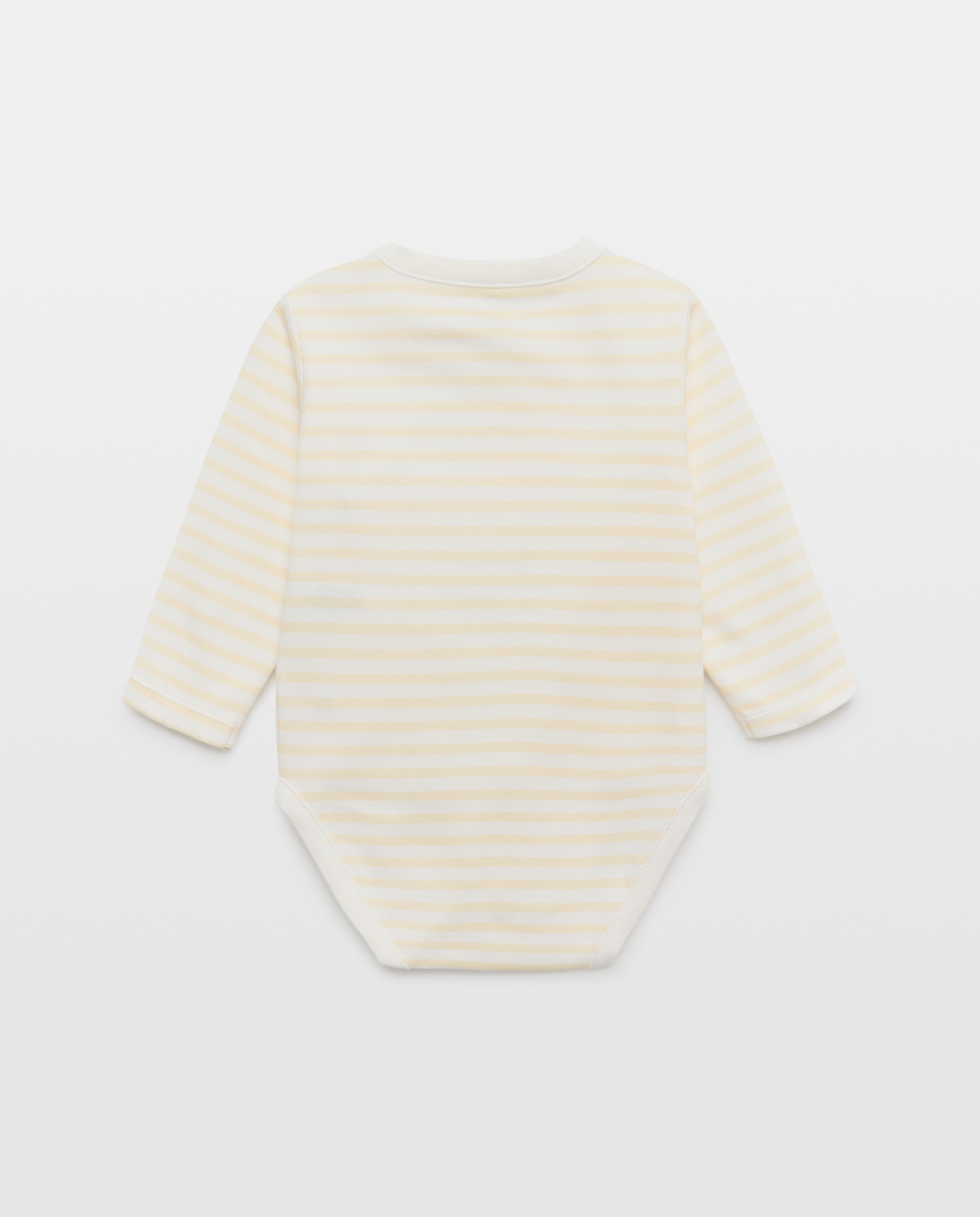 Pack de 2 Bodies Interiores de Bebé com Manga Comprida e Estampado de Fantasia Cotton Juice Amarelo-2