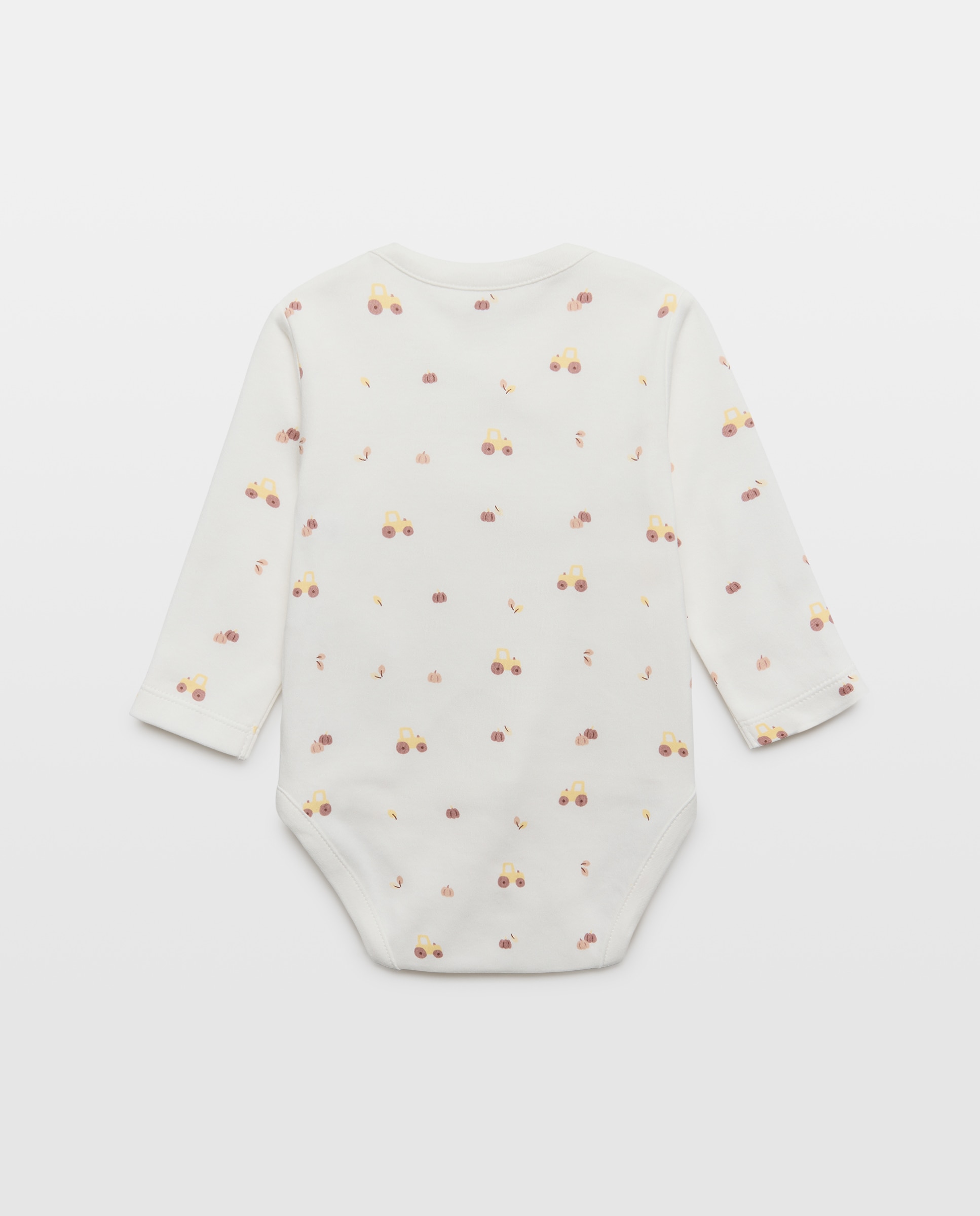 Pack de 2 Bodies Interiores de Bebé com Manga Comprida e Estampado de Fantasia Cotton Juice Amarelo-2