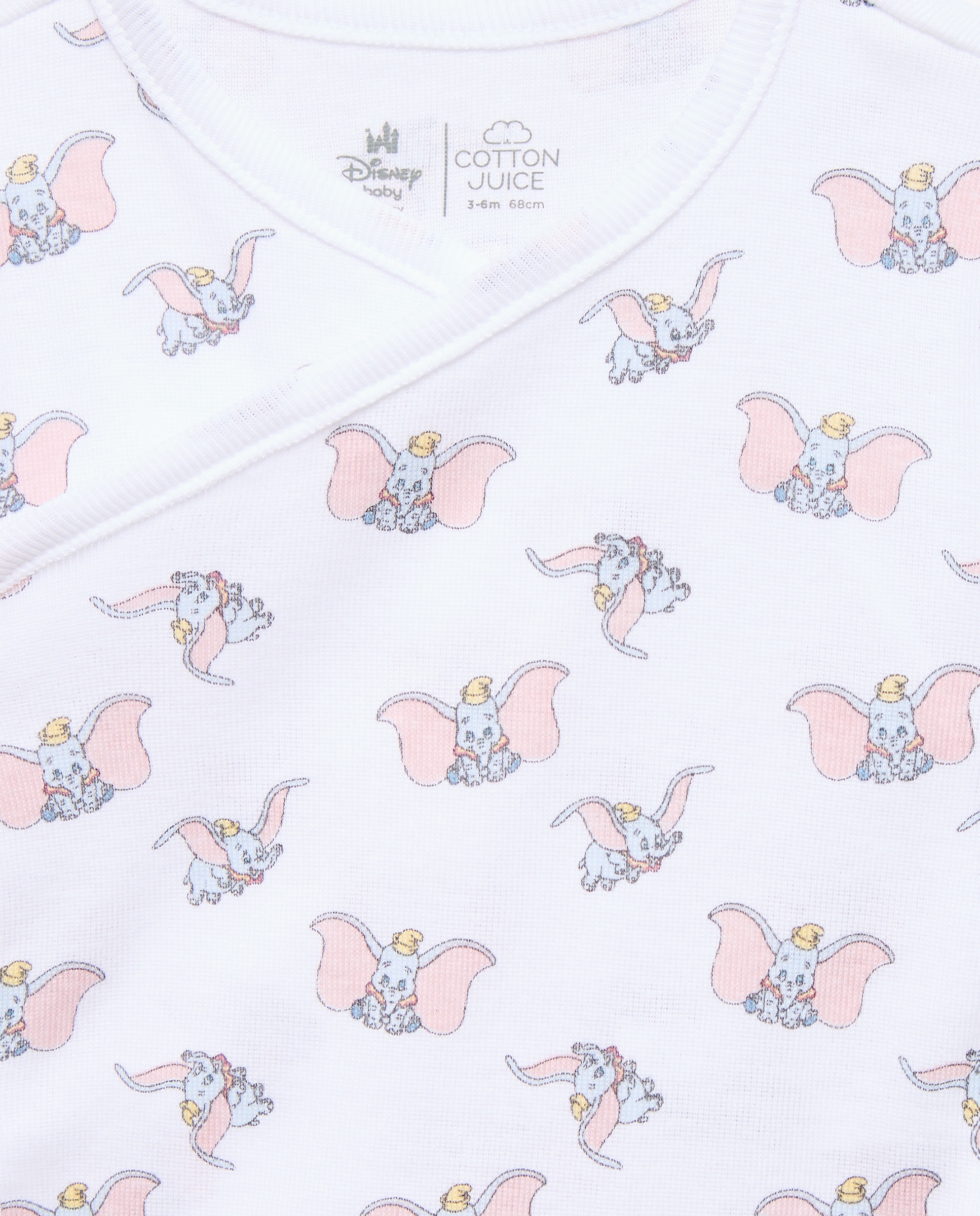 Pack de 2 Bodies de Bebé com Manga Comprida e Fantasia Dumbo Multicolor-3