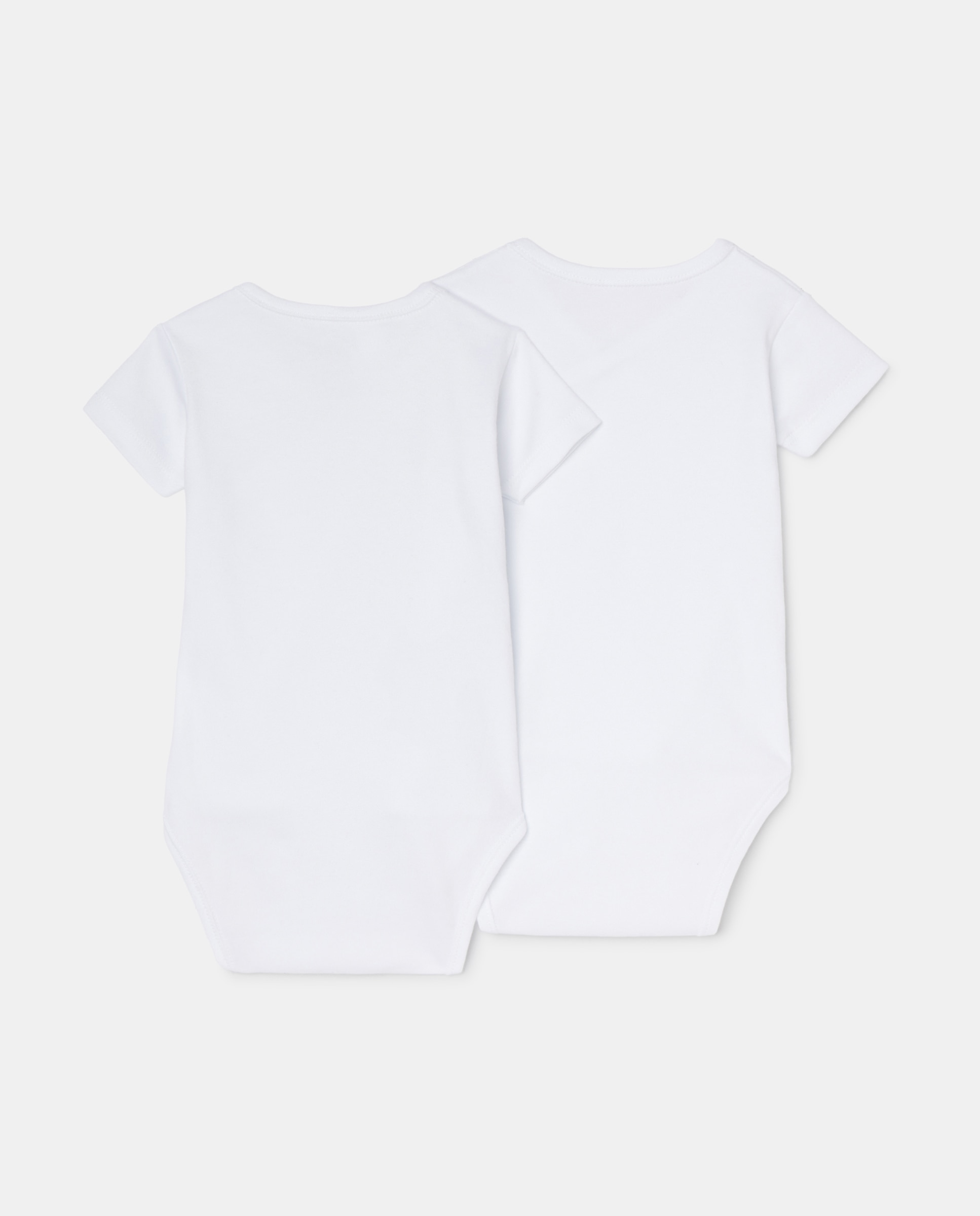 Pack de 2 Bodies Cruzados de Bebé com Manga Curta Cotton Juice Branco-2