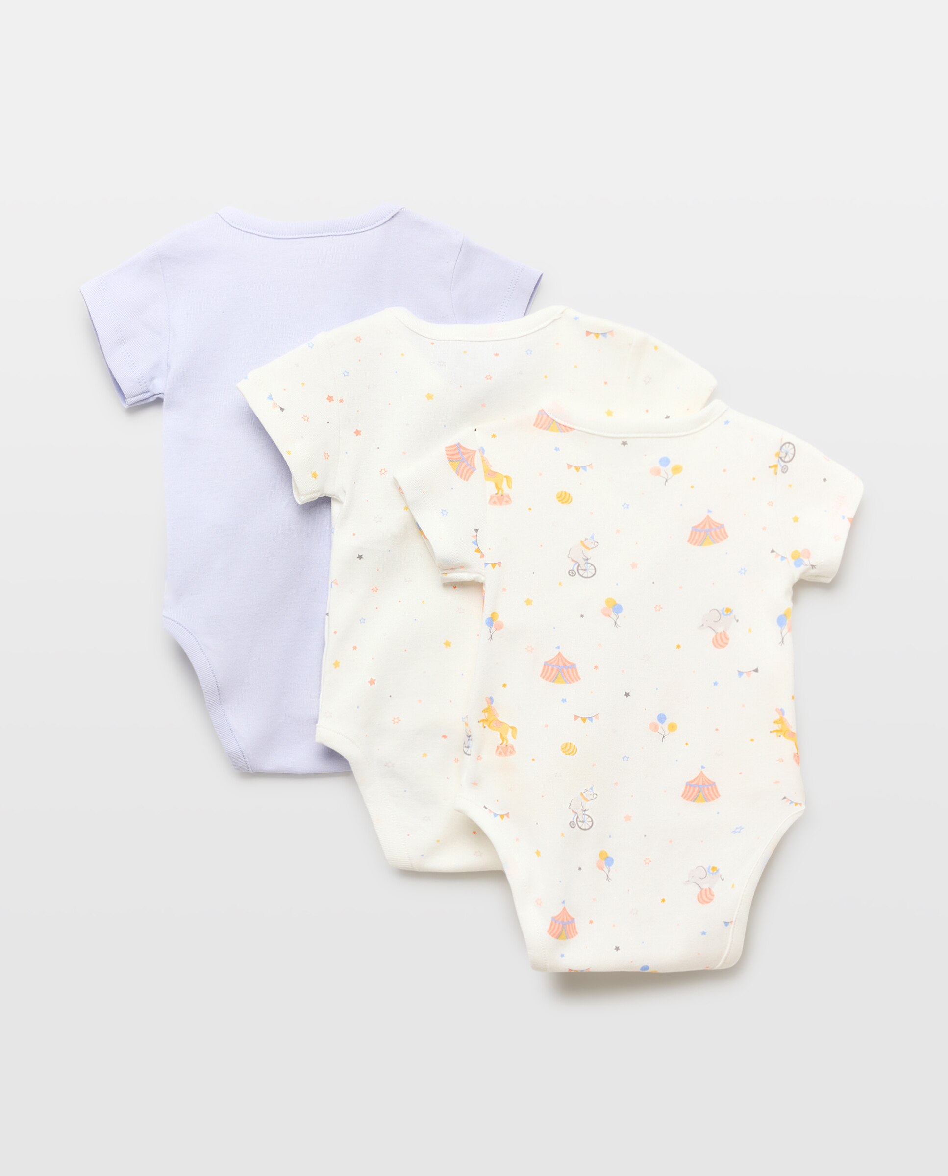 Imagen 2 de Pack de 3 bodies natal manga corta estampados de bebé - Cotton Juice - Multicolor Multicolor