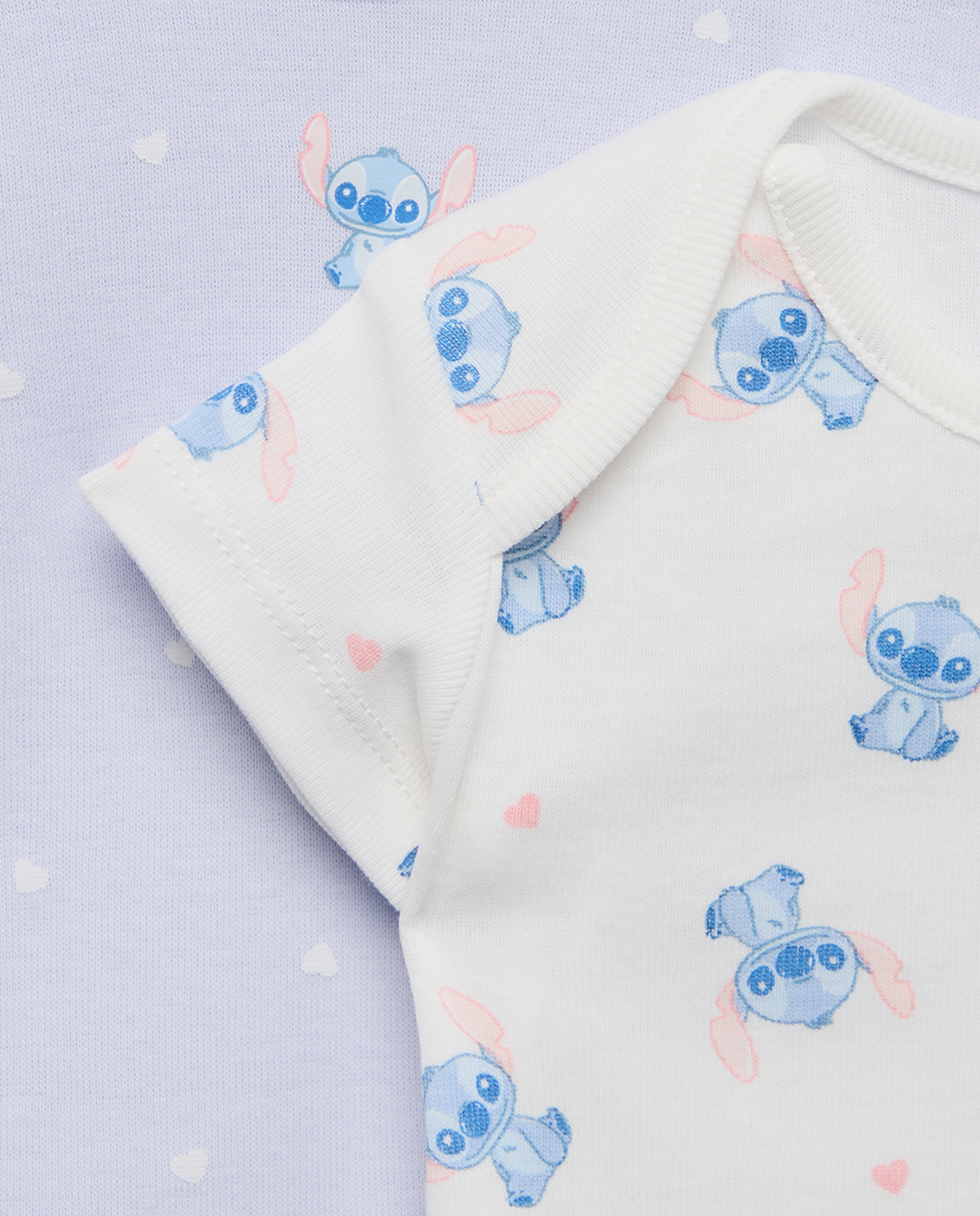 Pack 2 bodies manga corta fantasía STITCH de bebé - Cotton Juice - Multicolor Multicolor-3