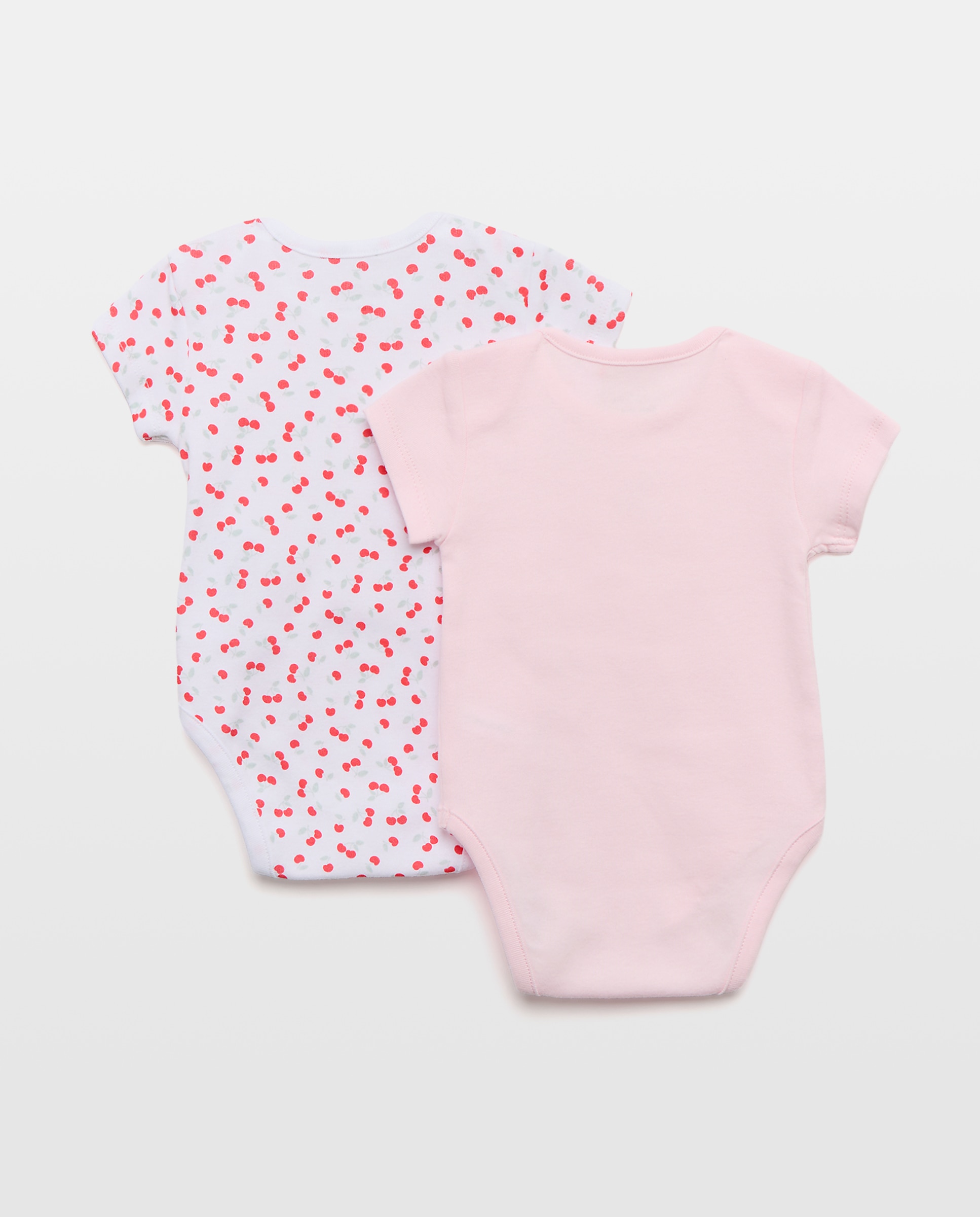 Pack de 2 bodies manga corta estampado fantasía de bebé - Cotton Juice - Rosa Rosa-2