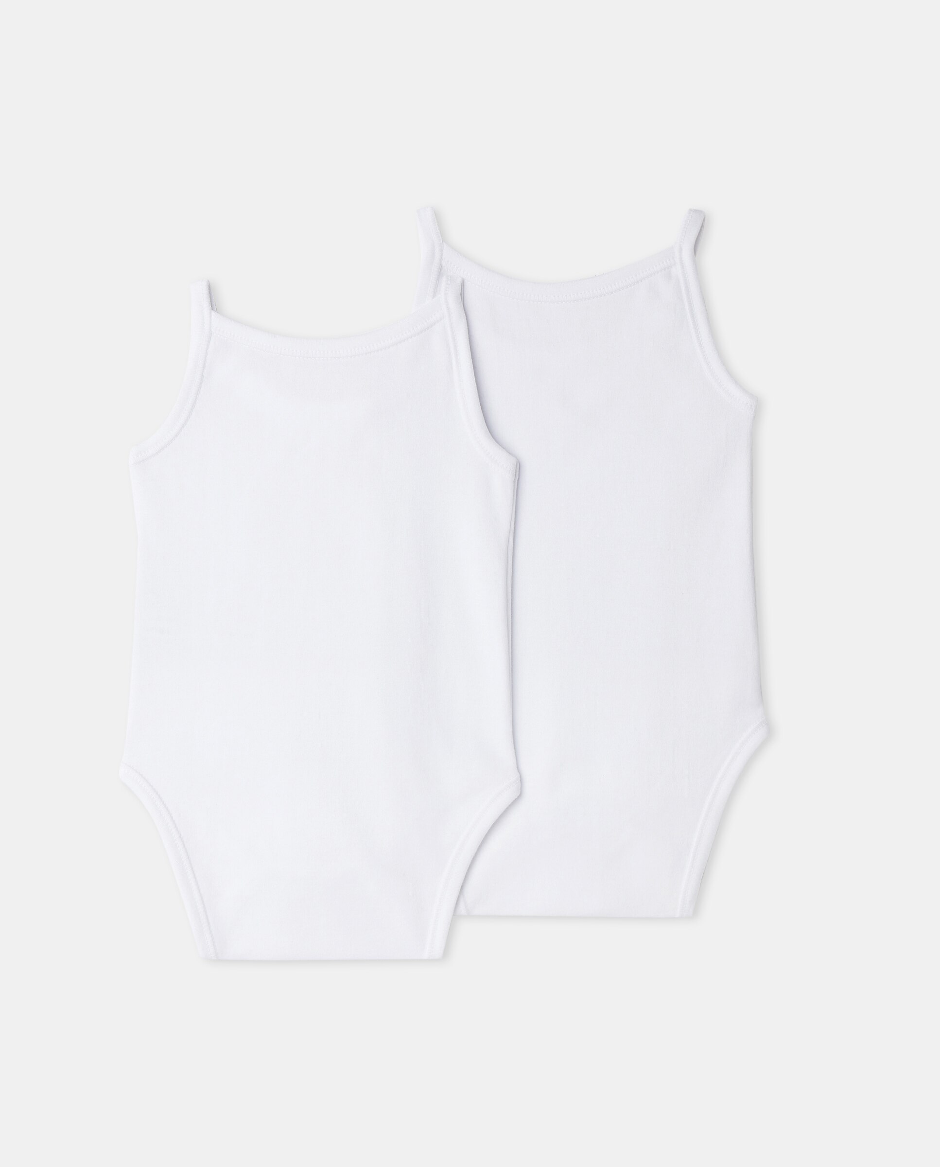 Pack de 2 bodies bebé tirantes - Cotton Juice - Blanco Blanco-2