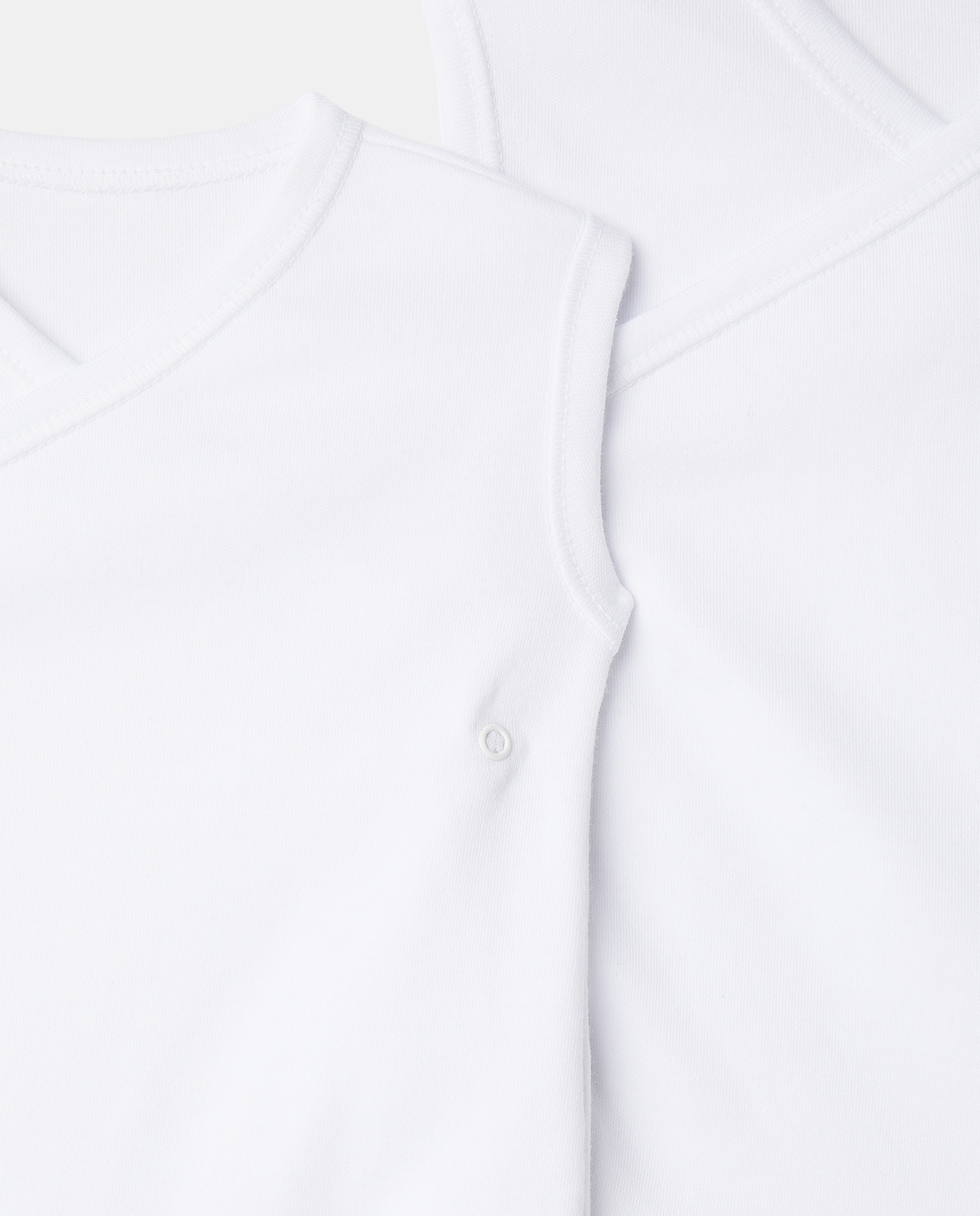Pack de 2 Bodies Cruzados de Bebé sem Mangas Cotton Juice Branco-3