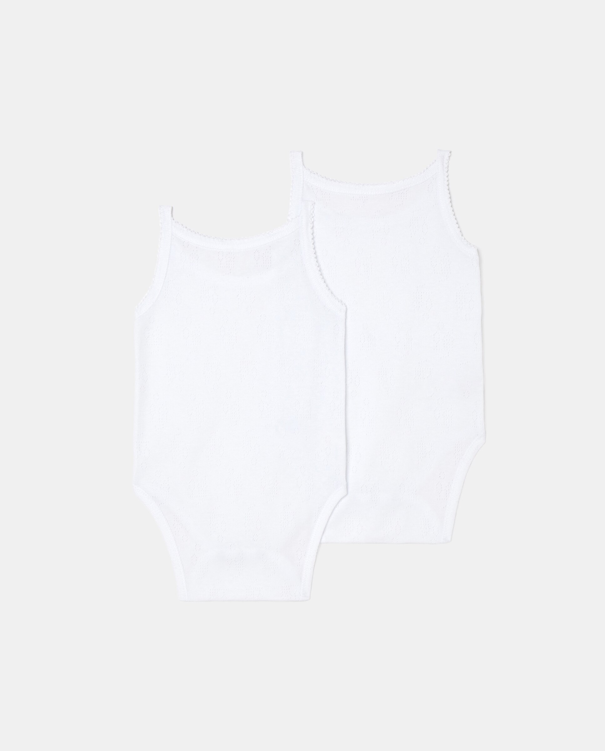Pack 2 bodies de bebés calado - Cotton Juice - Blanco Blanco-2