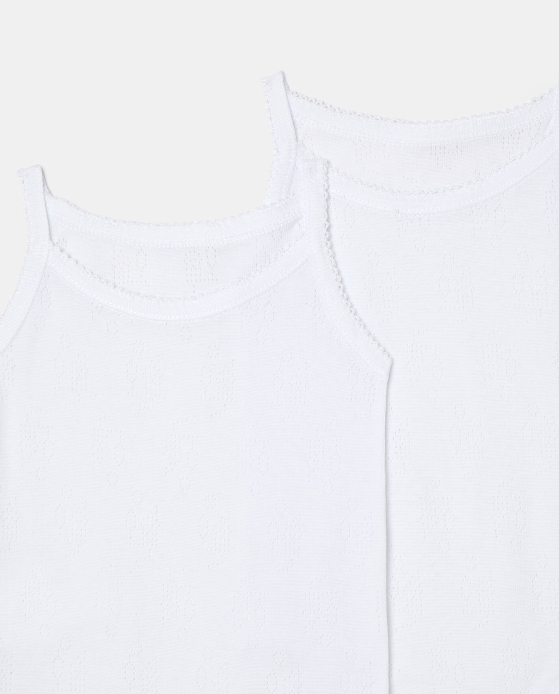 Pack 2 bodies de bebés calado - Cotton Juice - Blanco Blanco-3