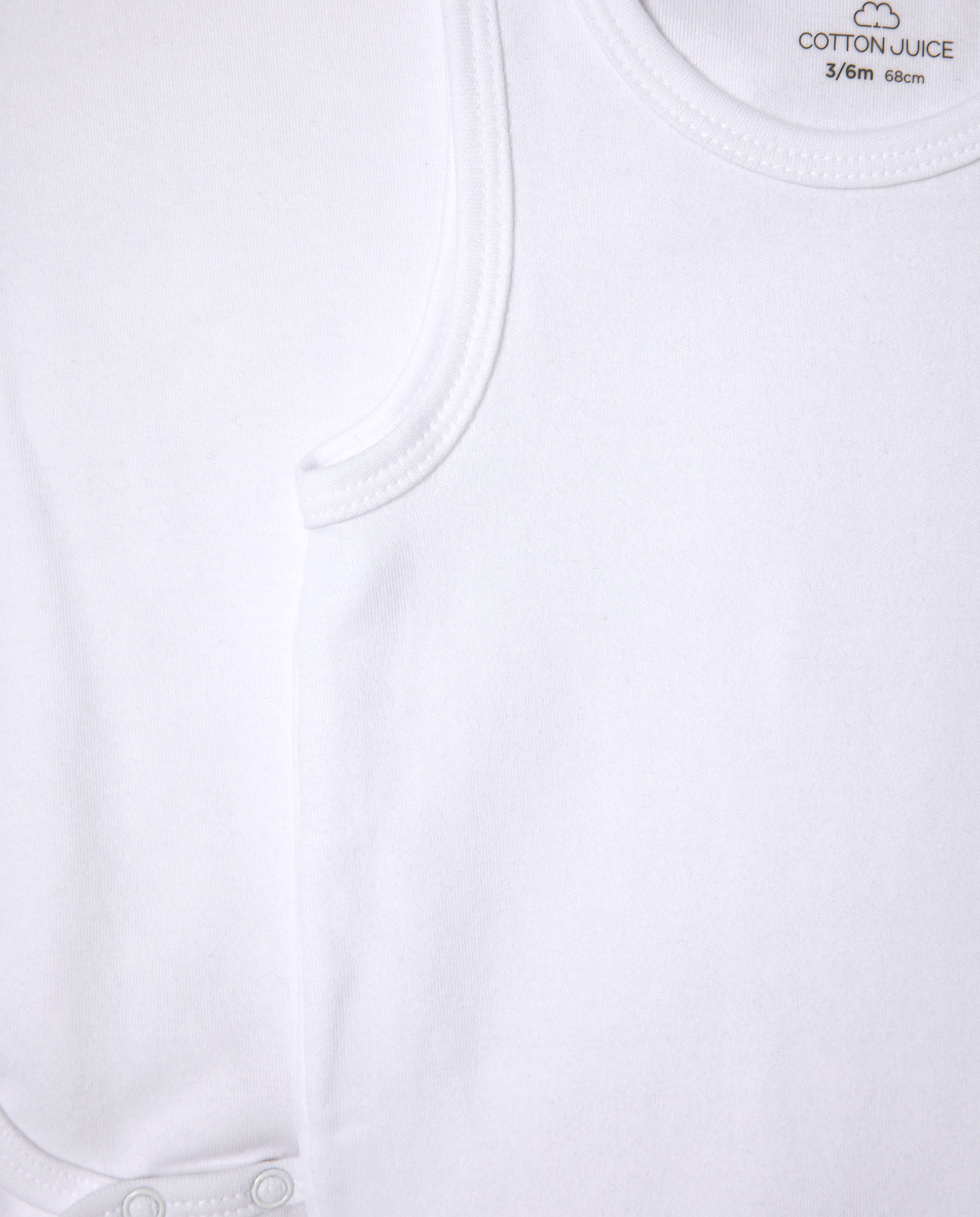 Pack de 2 Bodies de Bebé sem Mangas Cotton Juice Branco-4